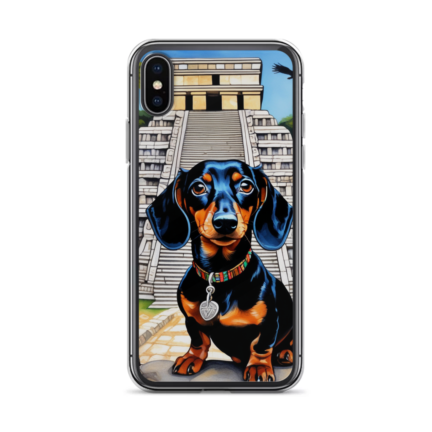 PugMug Custom Black Dachshund iPhone Case
