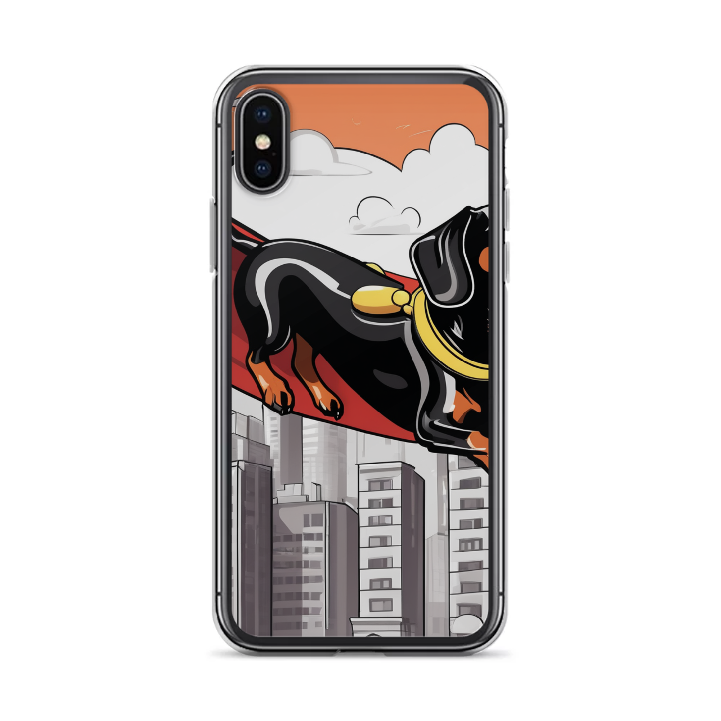 PugMug Custom Black Dachshund iPhone Case