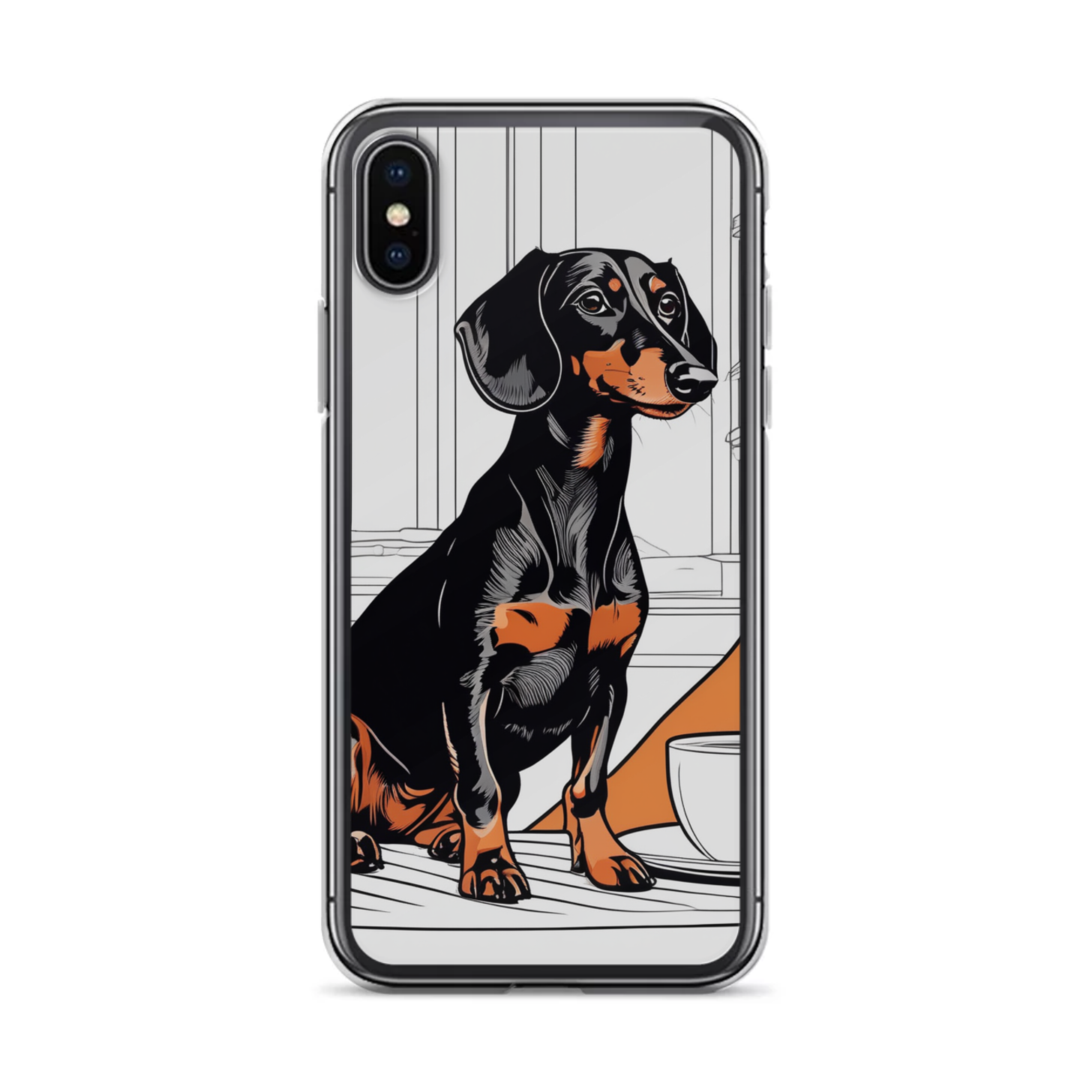 PugMug Custom Black Dachshund iPhone Case