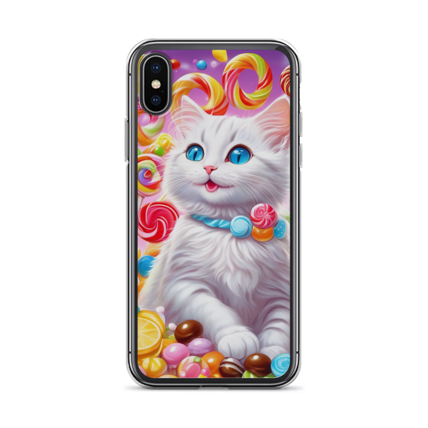 PugMug Custom White Companion Cat iPhone Case
