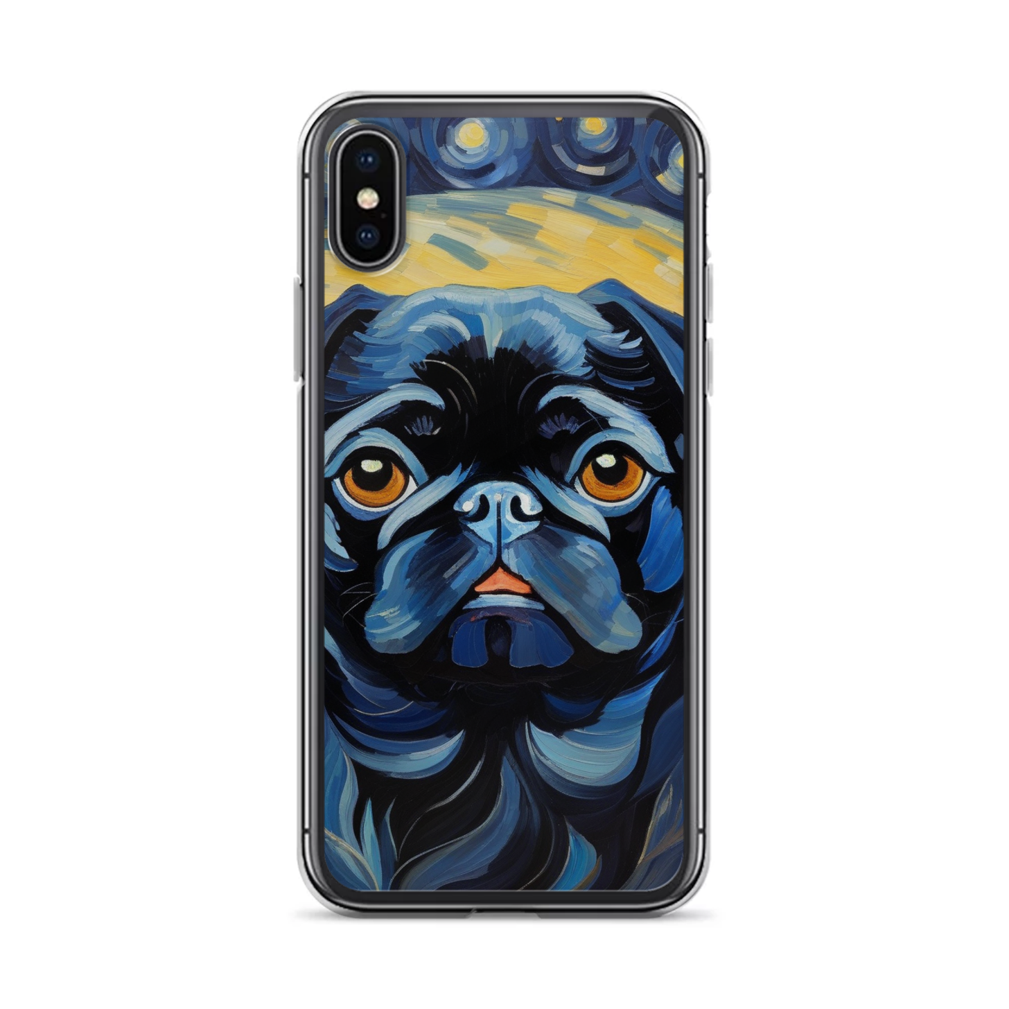 PugMug Custom Black Pug iPhone Case