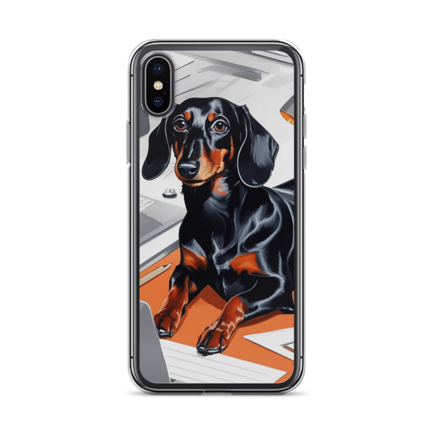 PugMug Custom Black Dachshund iPhone Case