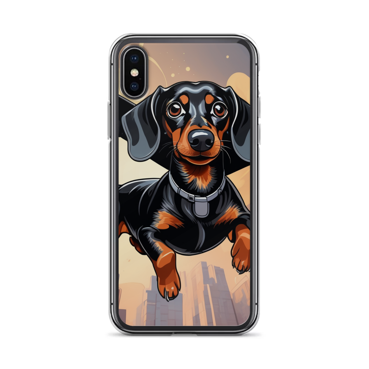 PugMug Custom Black Dachshund iPhone Case