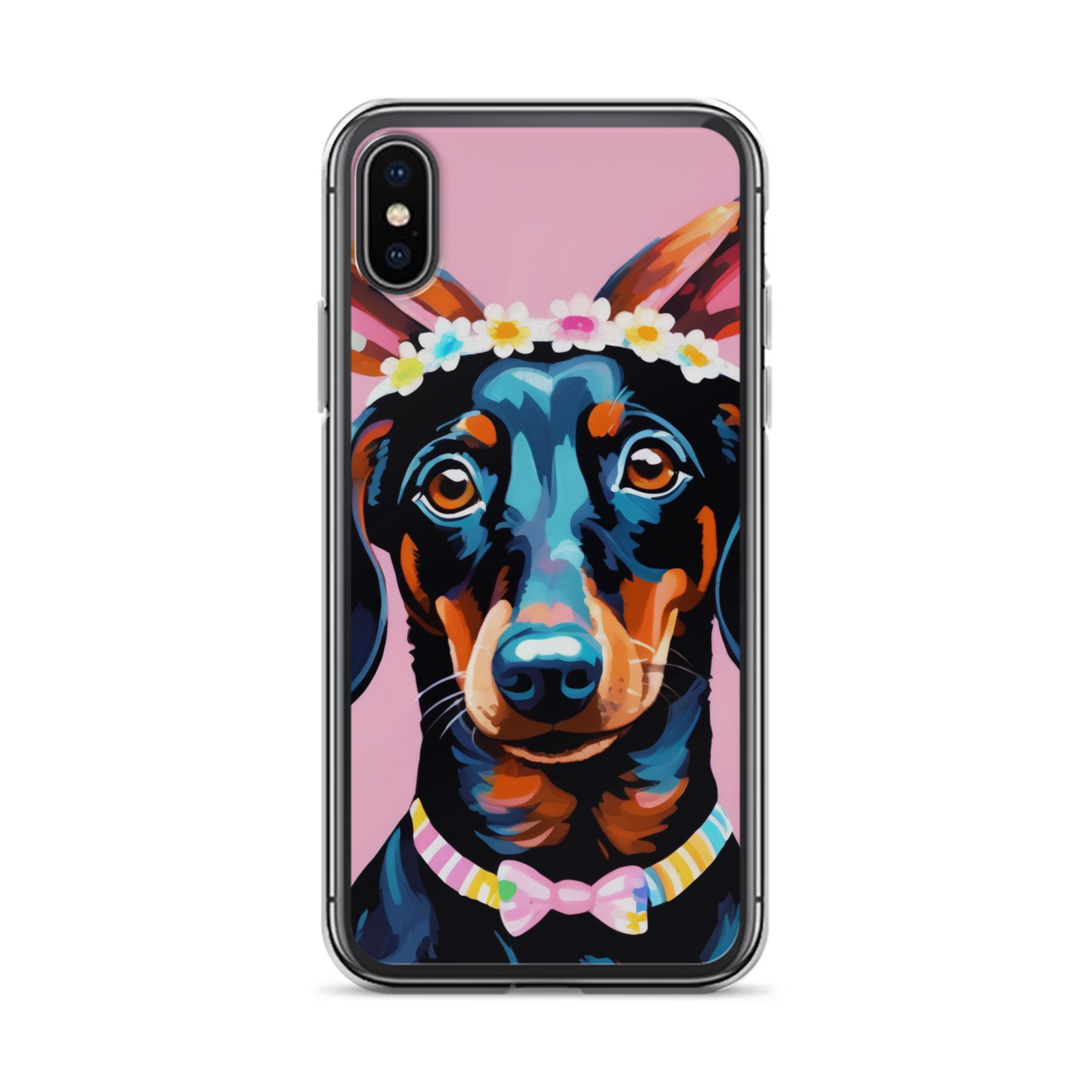 PugMug Custom Black Dachshund iPhone Case