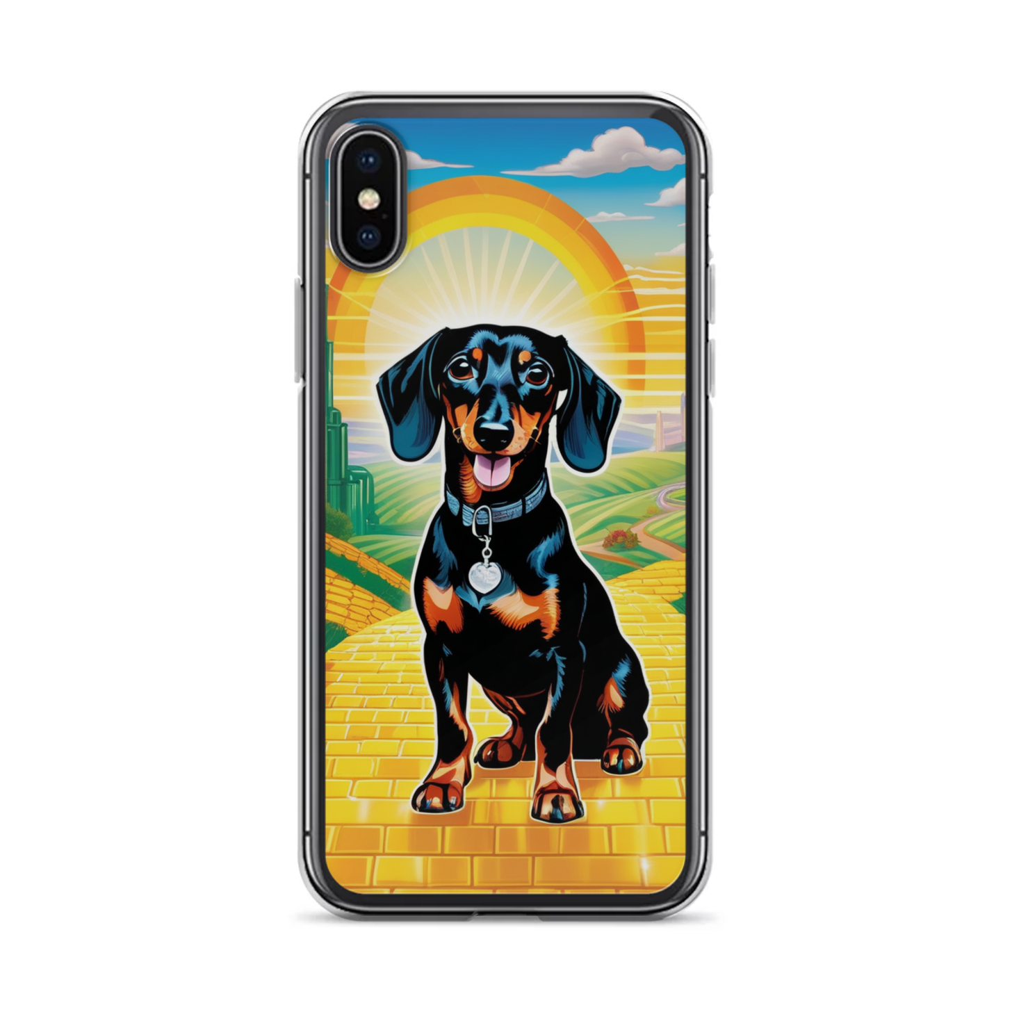 PugMug Custom Black Dachshund iPhone Case