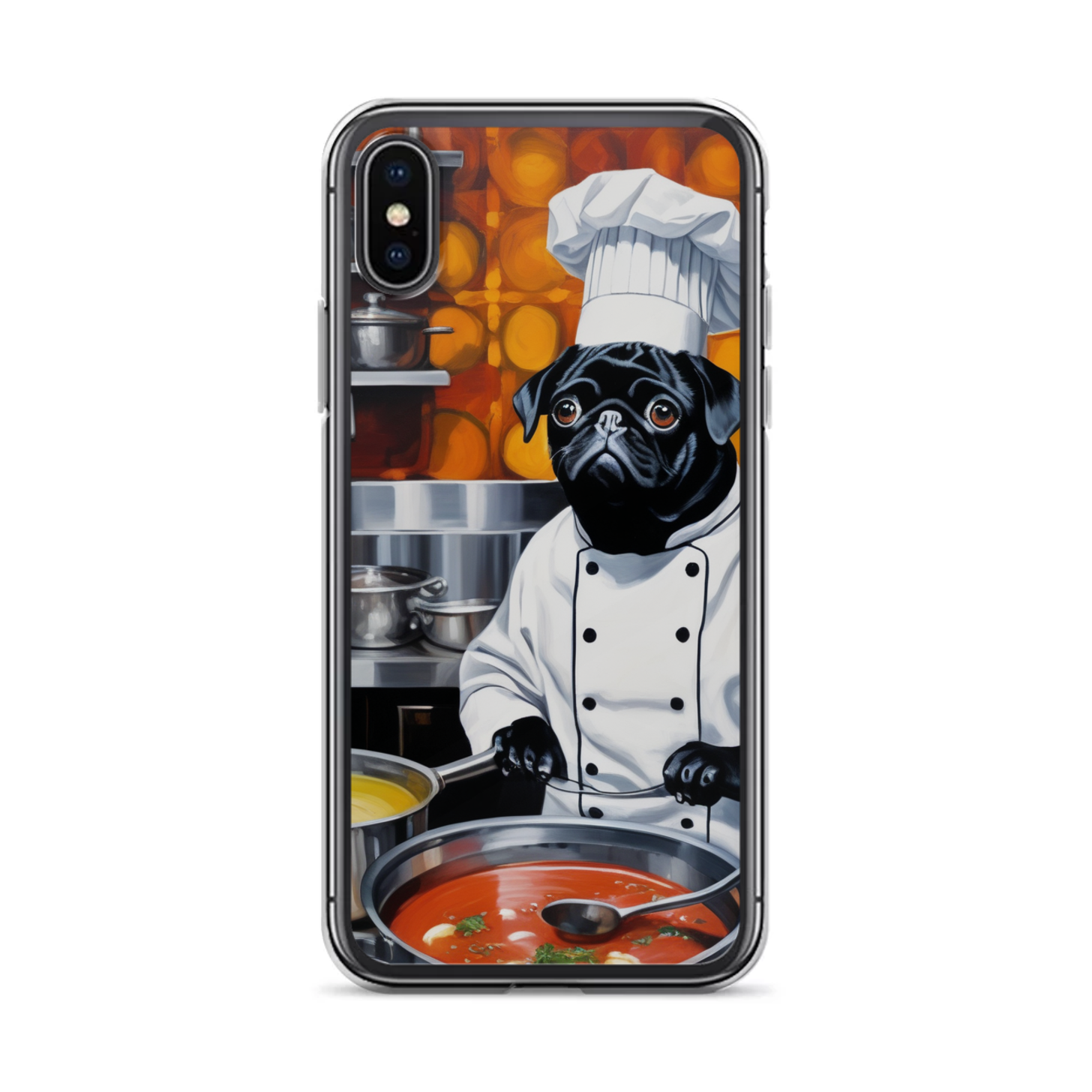 PugMug Custom Black Pug iPhone Case