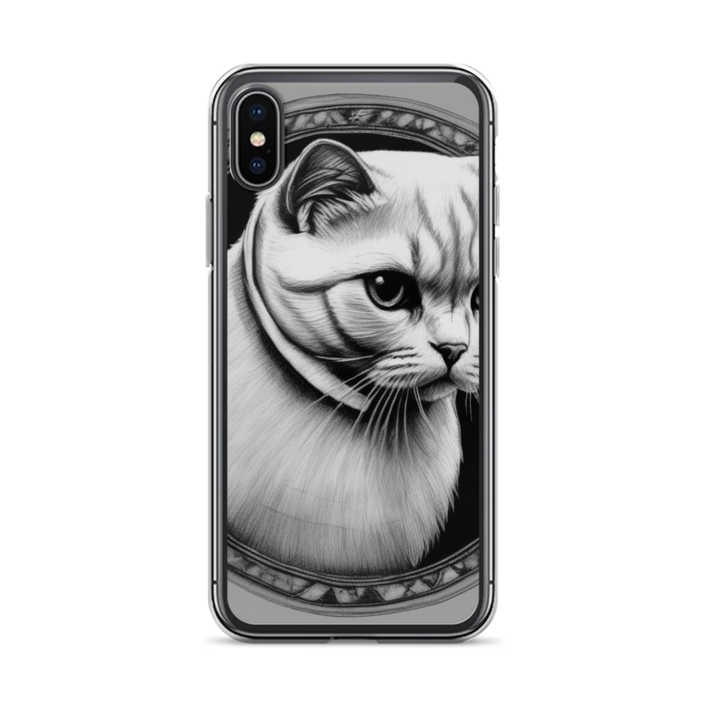 PugMug Custom White Scottish Fold Cat iPhone Case