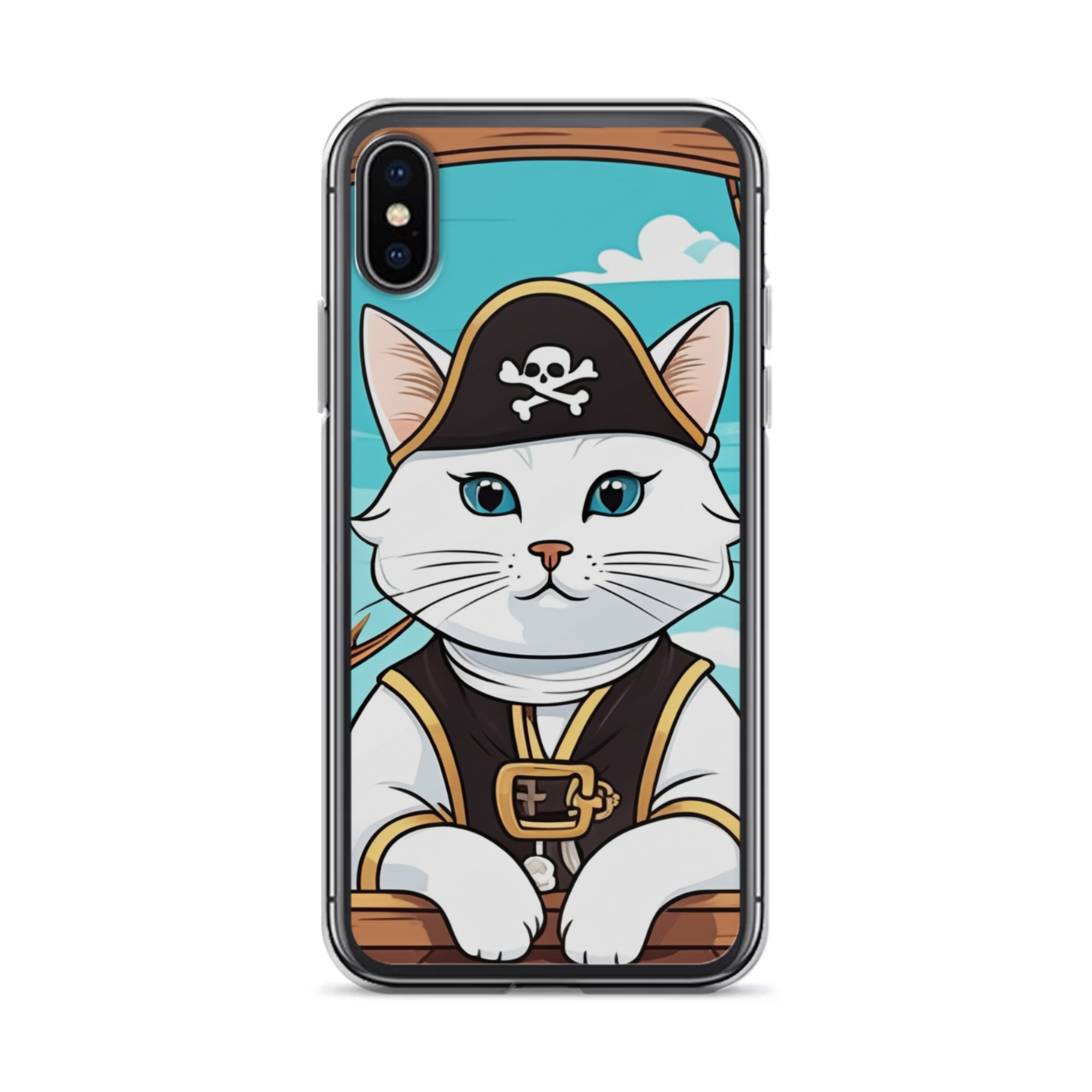 PugMug Custom White Companion Cat iPhone Case