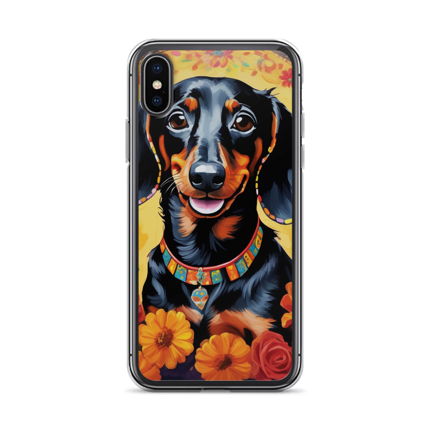 PugMug Custom Black Dachshund iPhone Case