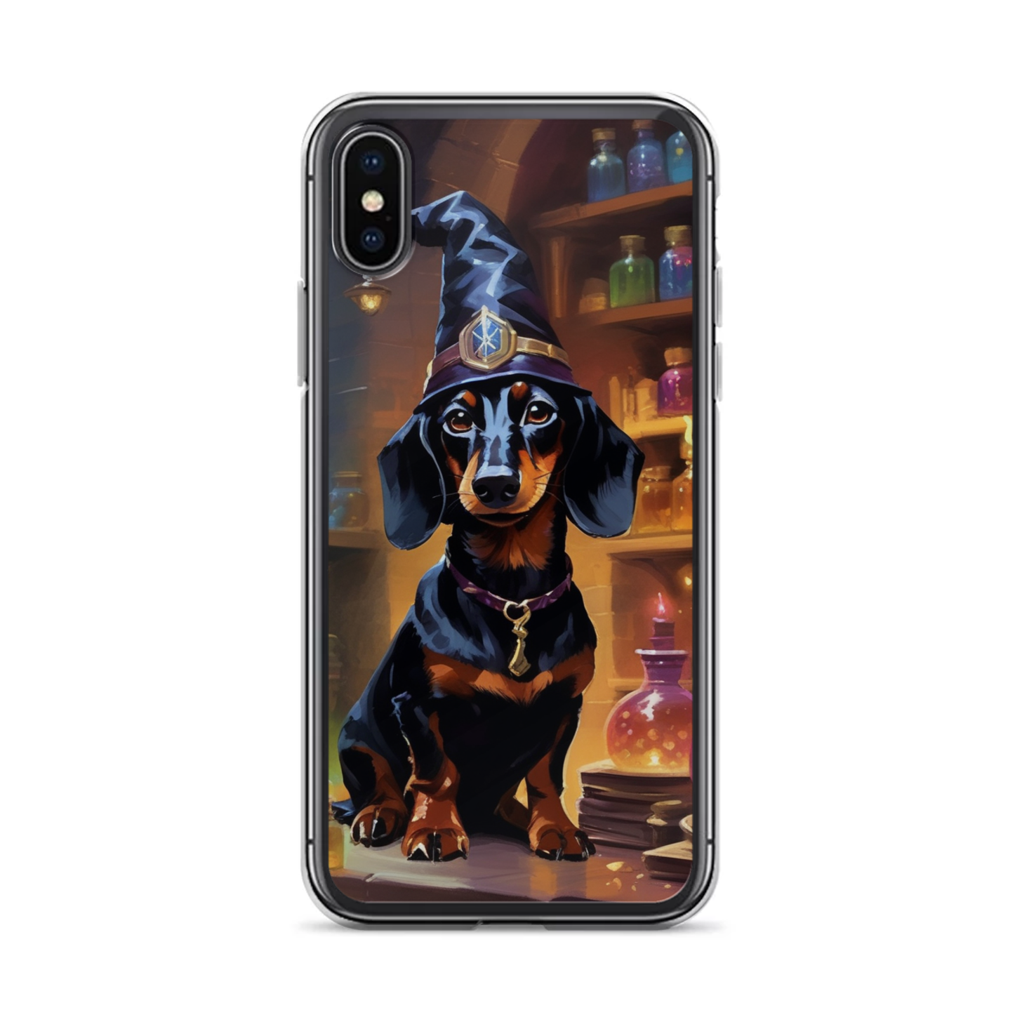 PugMug Custom Black Dachshund iPhone Case