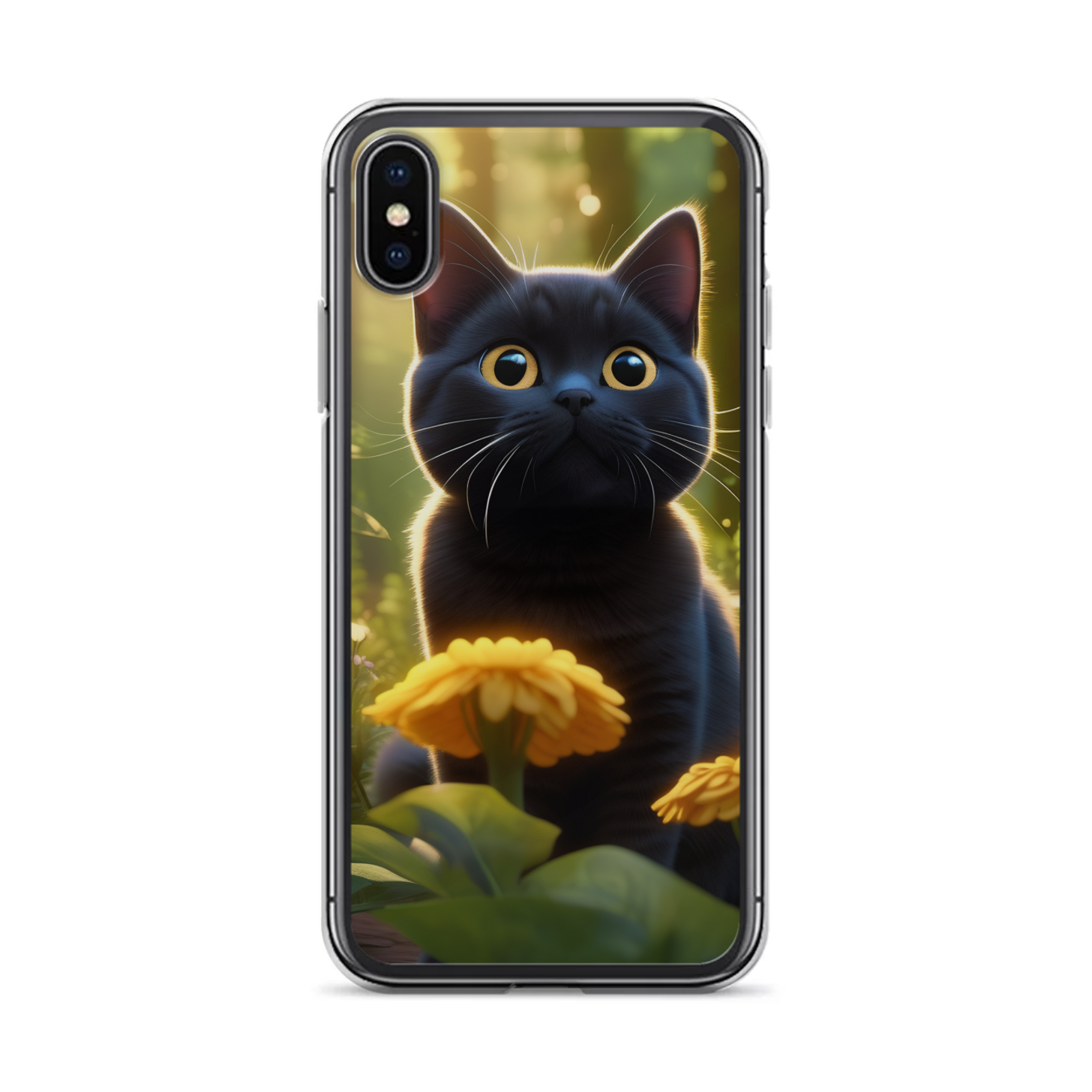PugMug Custom Black British Shorthair Cat iPhone Case