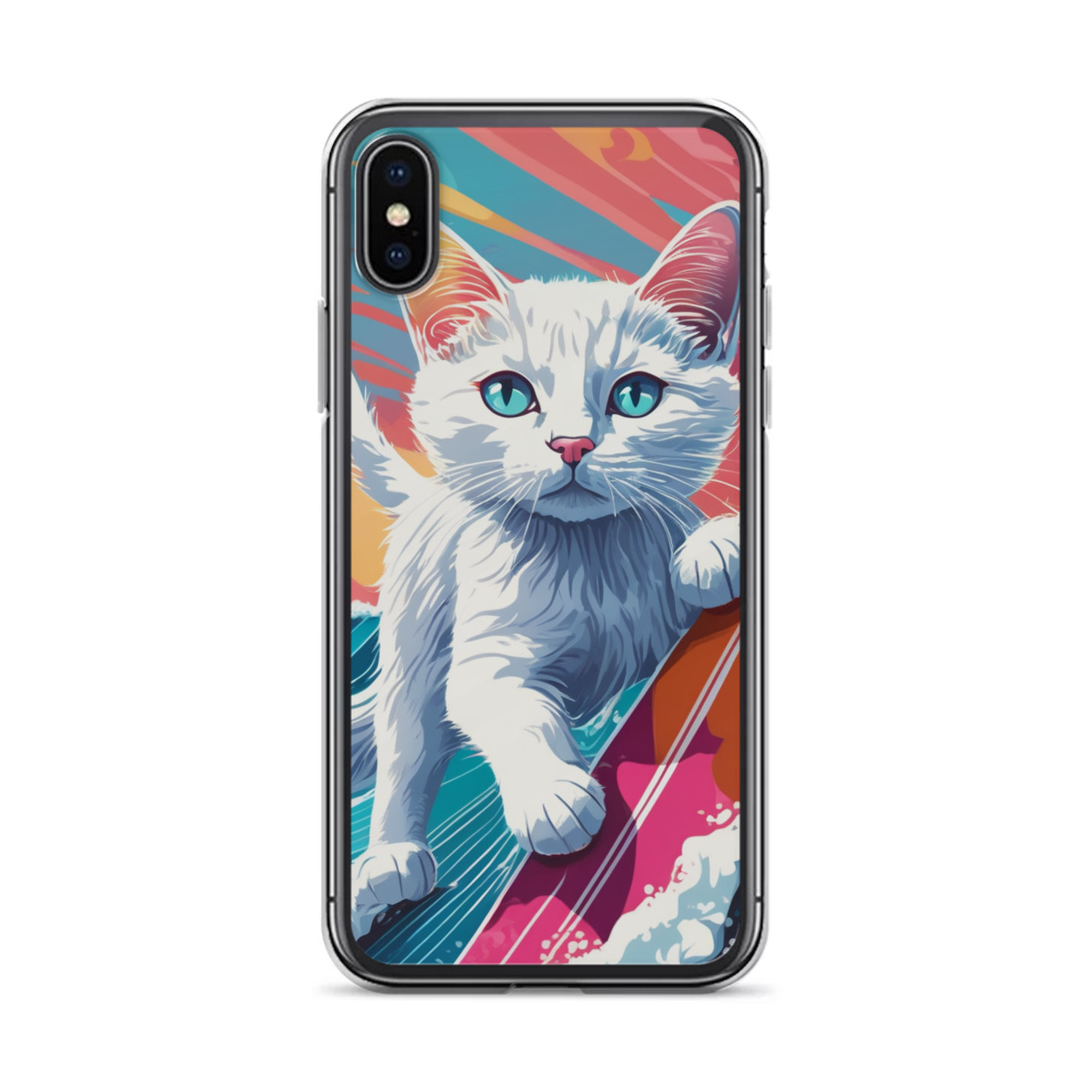PugMug Custom White Companion Cat iPhone Case