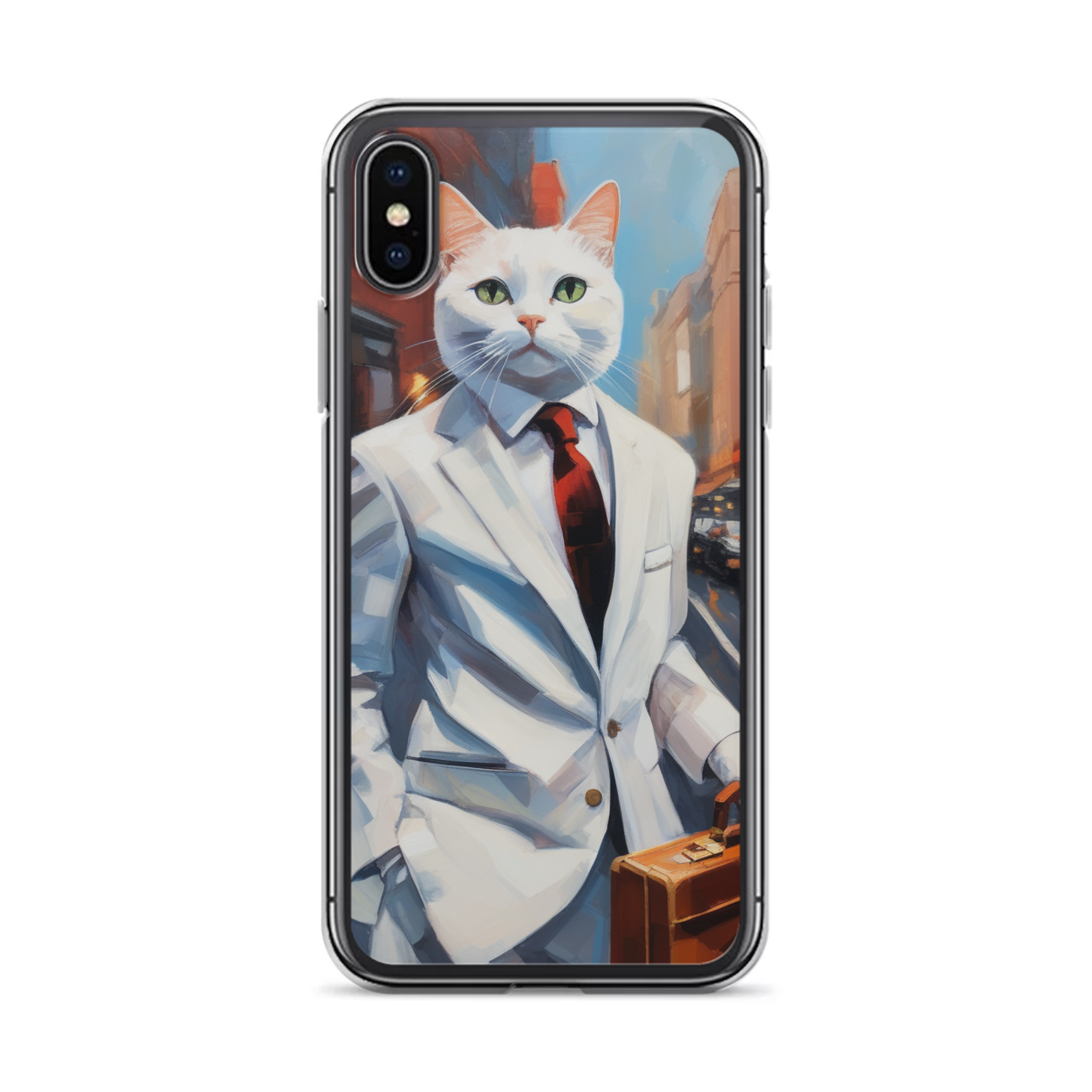 PugMug Custom White Companion Cat iPhone Case