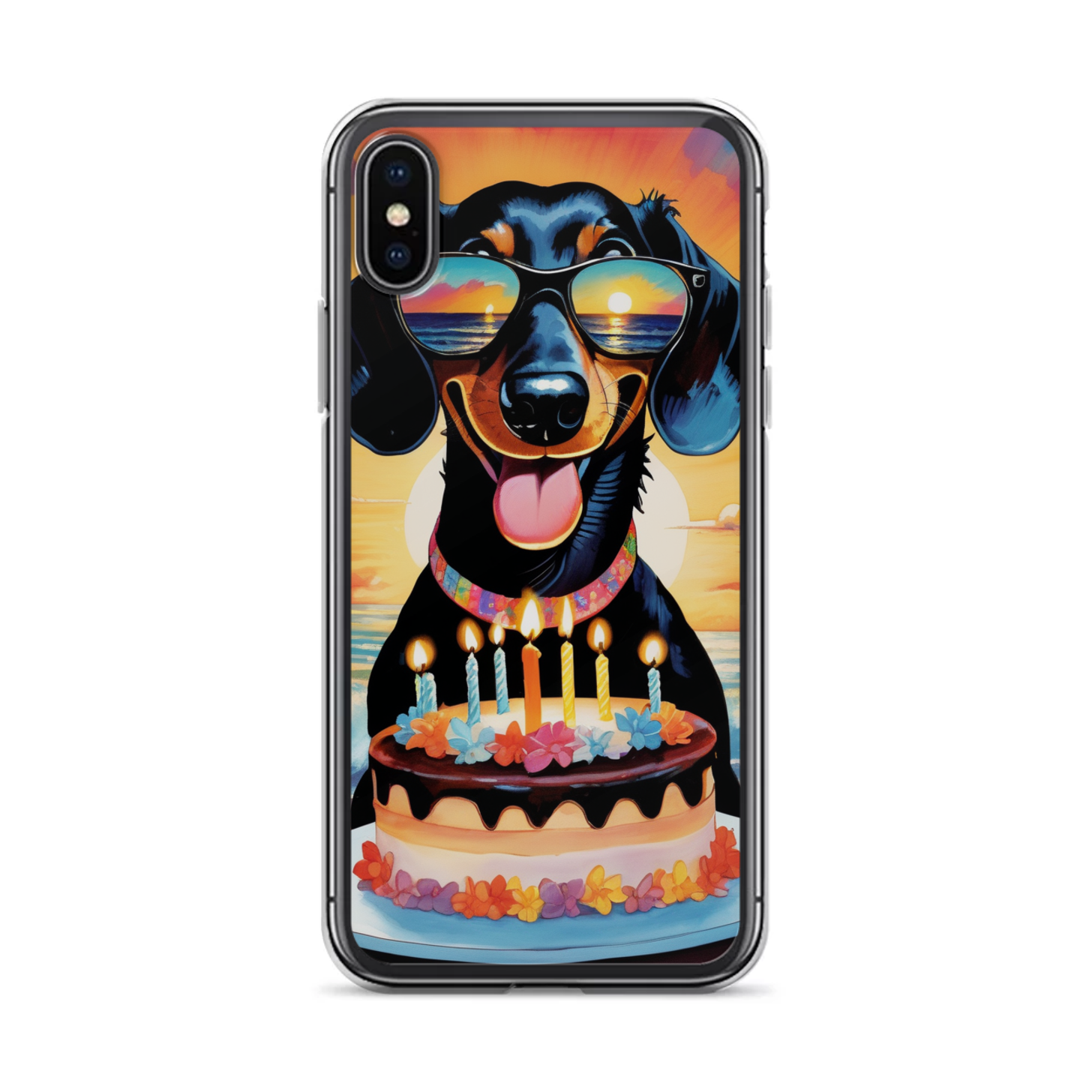 PugMug Custom Black Dachshund iPhone Case