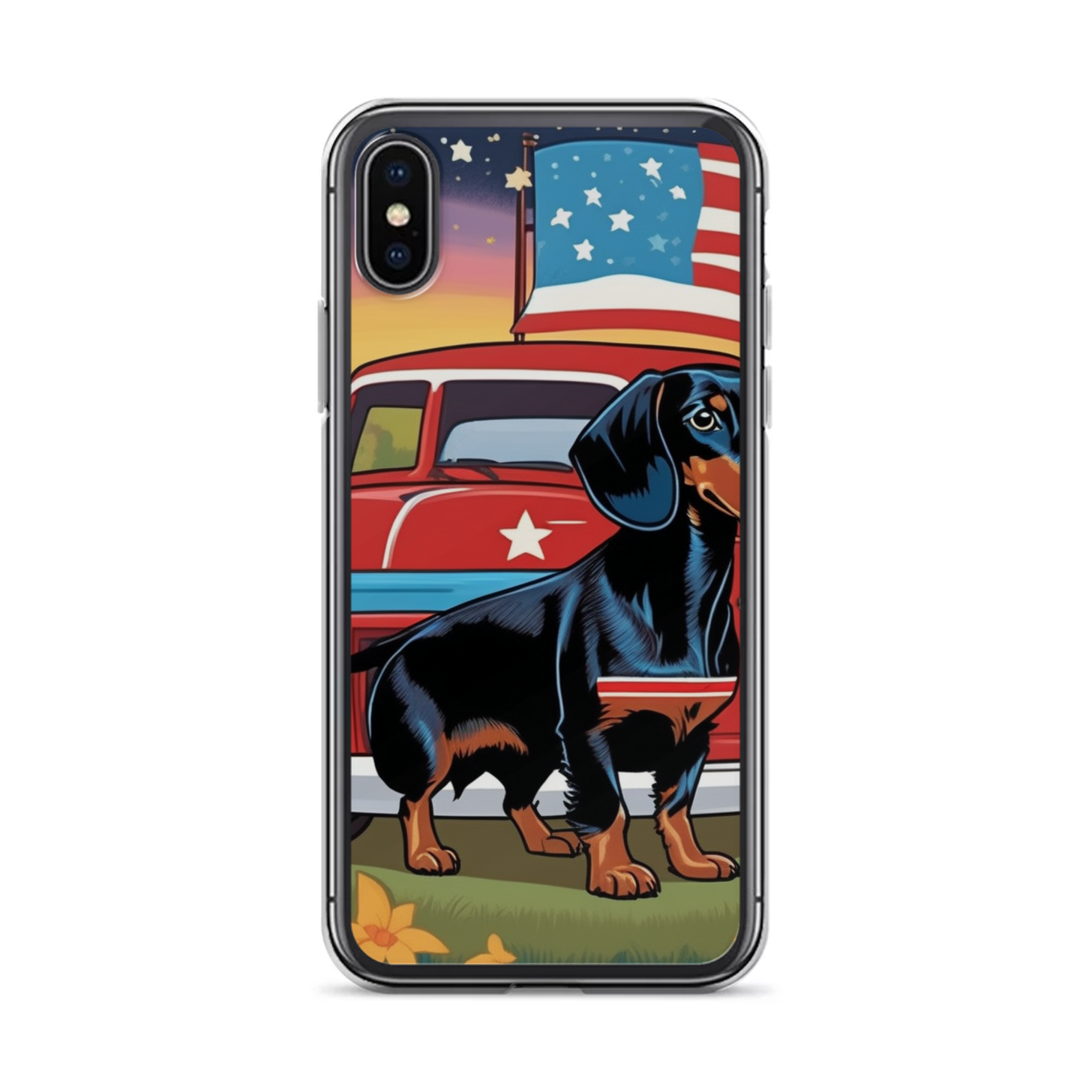 PugMug Custom Black Dachshund iPhone Case