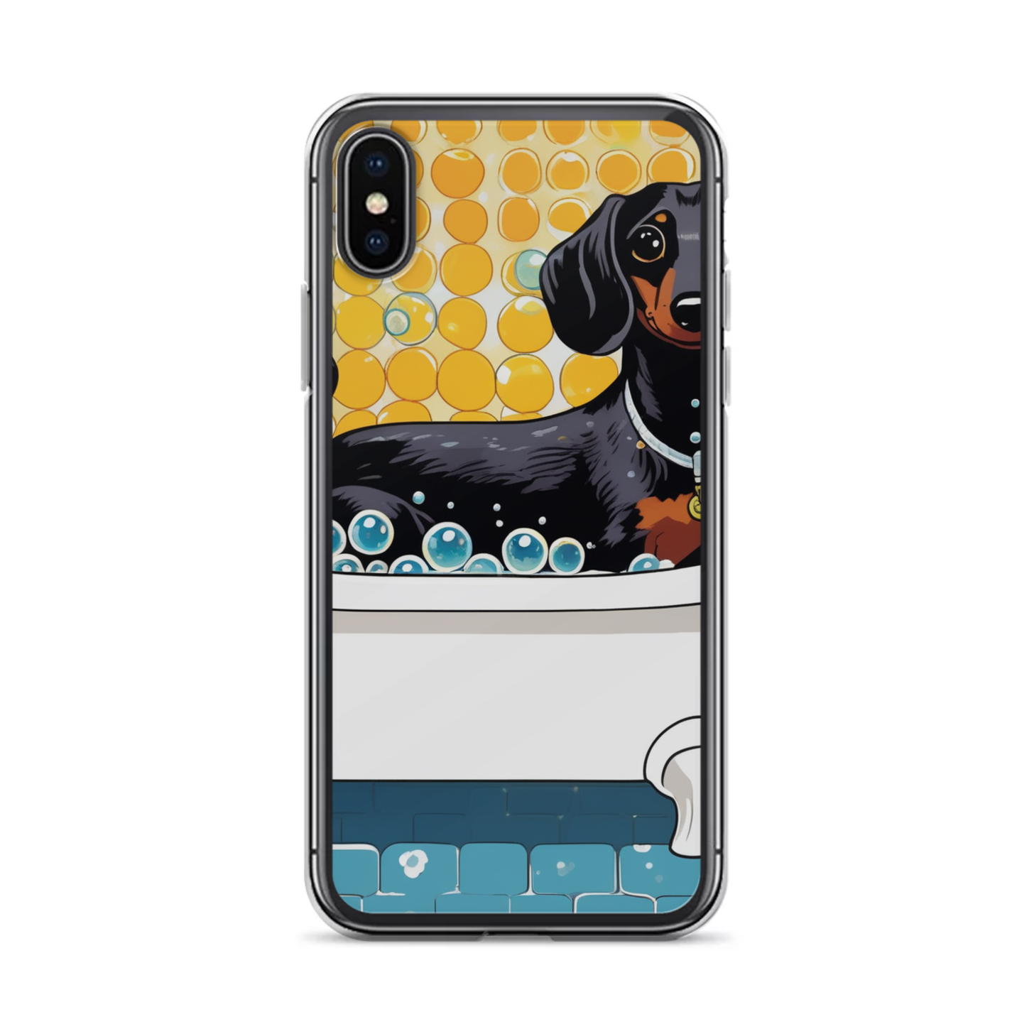 PugMug Custom Black Dachshund iPhone Case