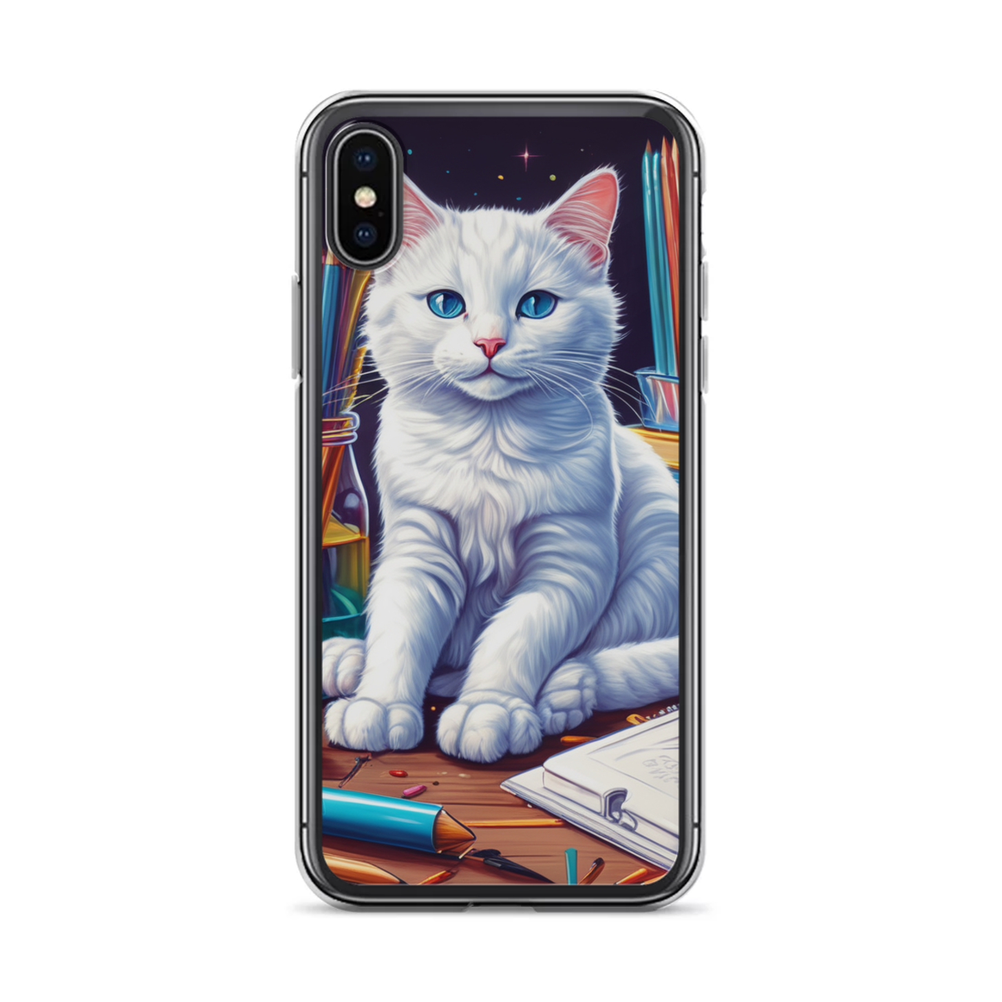 PugMug Custom White Companion Cat iPhone Case