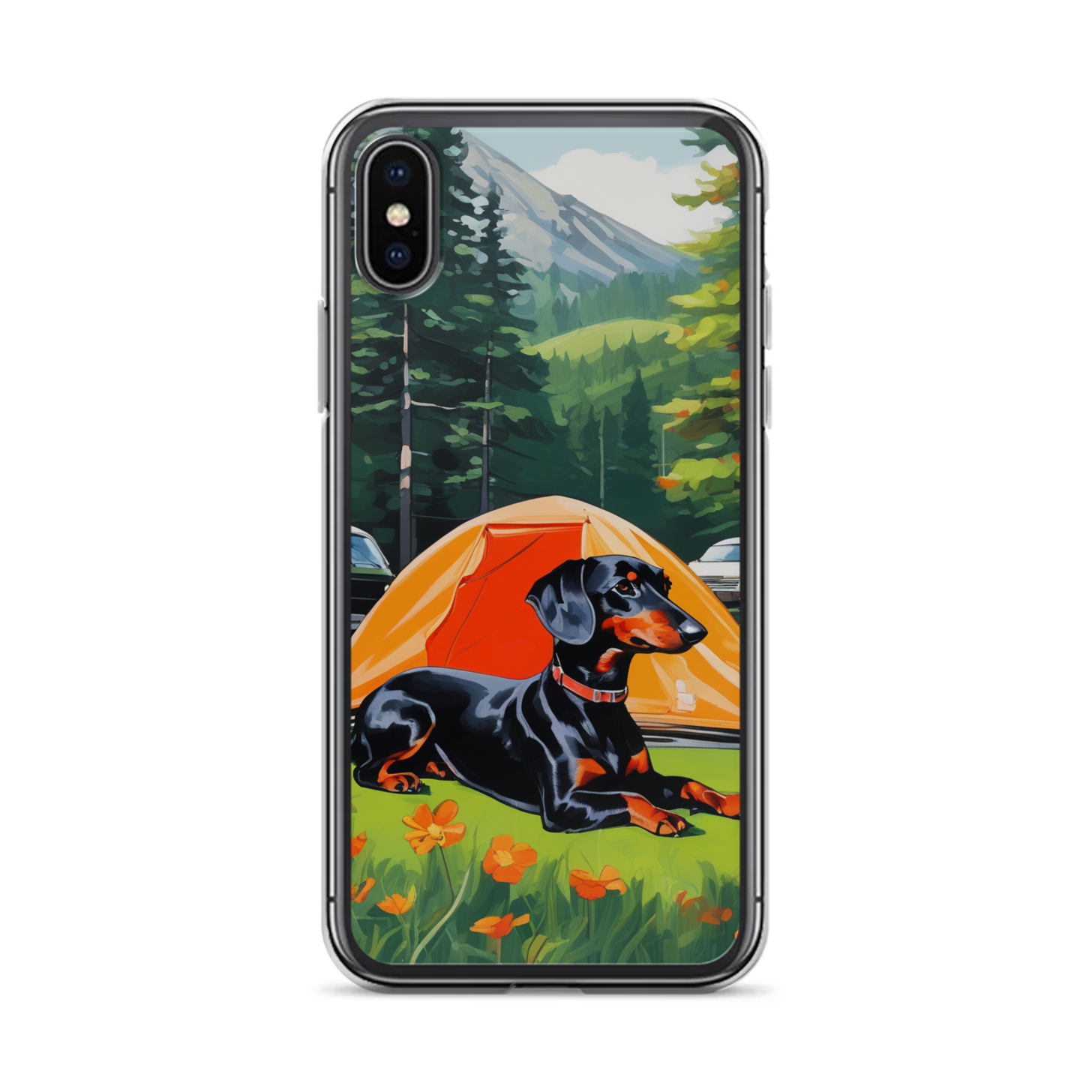 PugMug Custom Black Dachshund iPhone Case