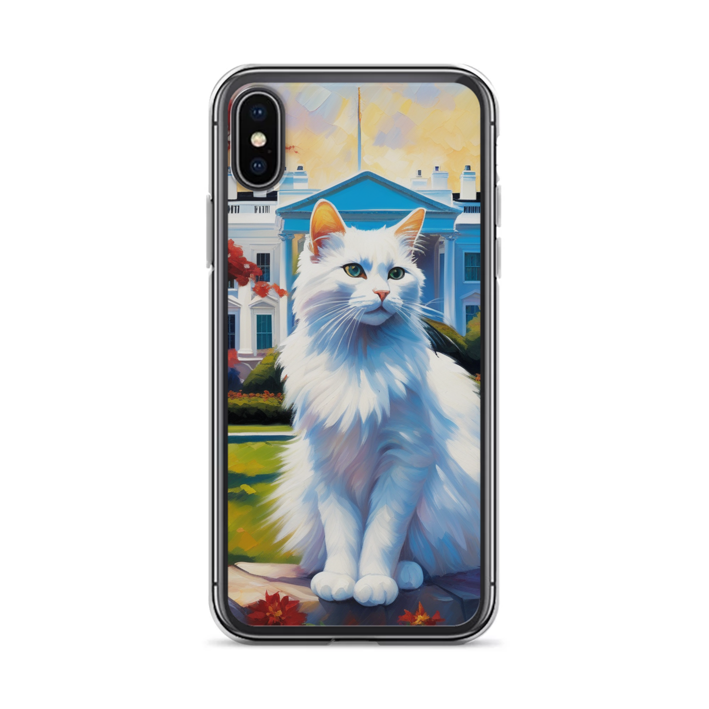 PugMug Custom White Companion Cat iPhone Case