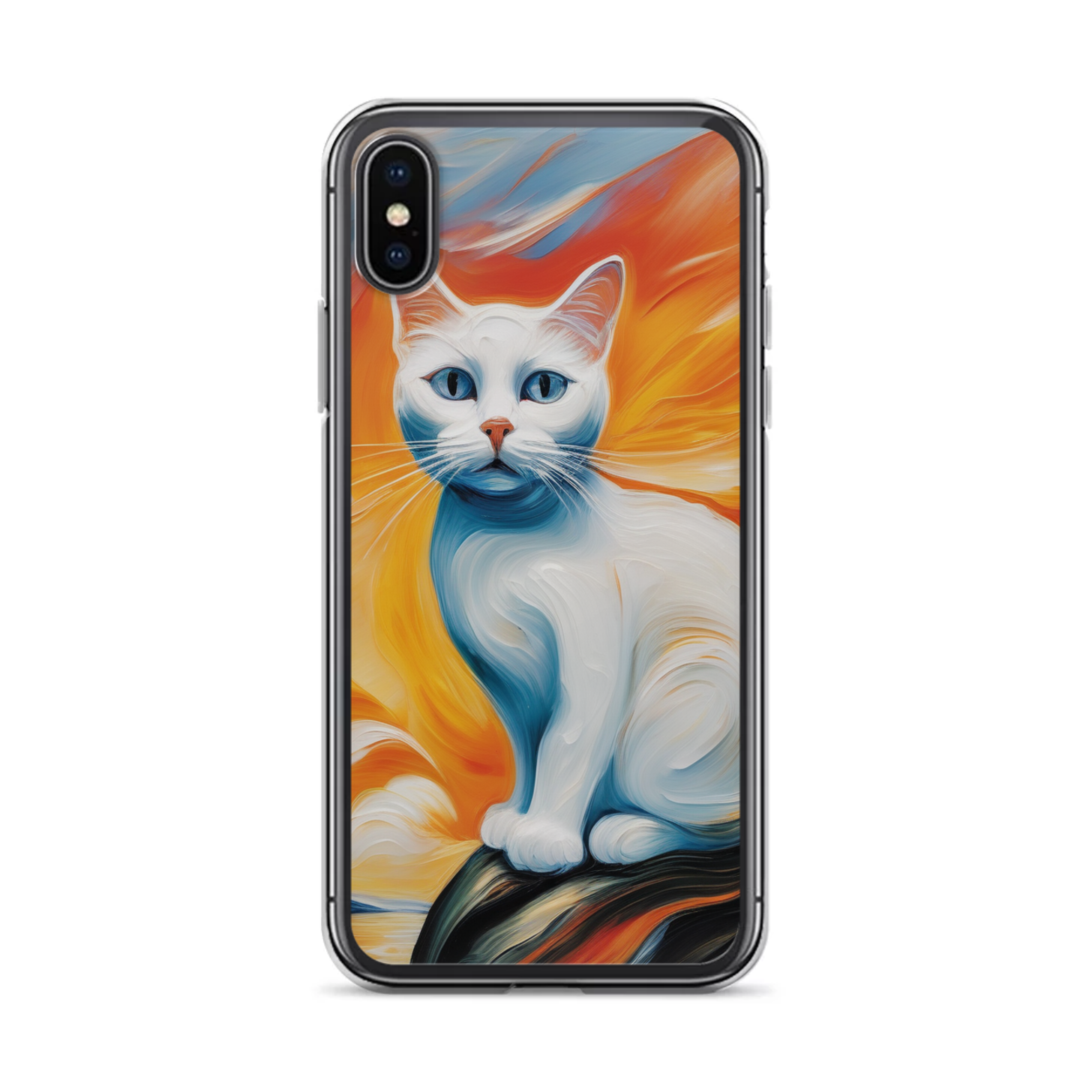 PugMug Custom White Companion Cat iPhone Case