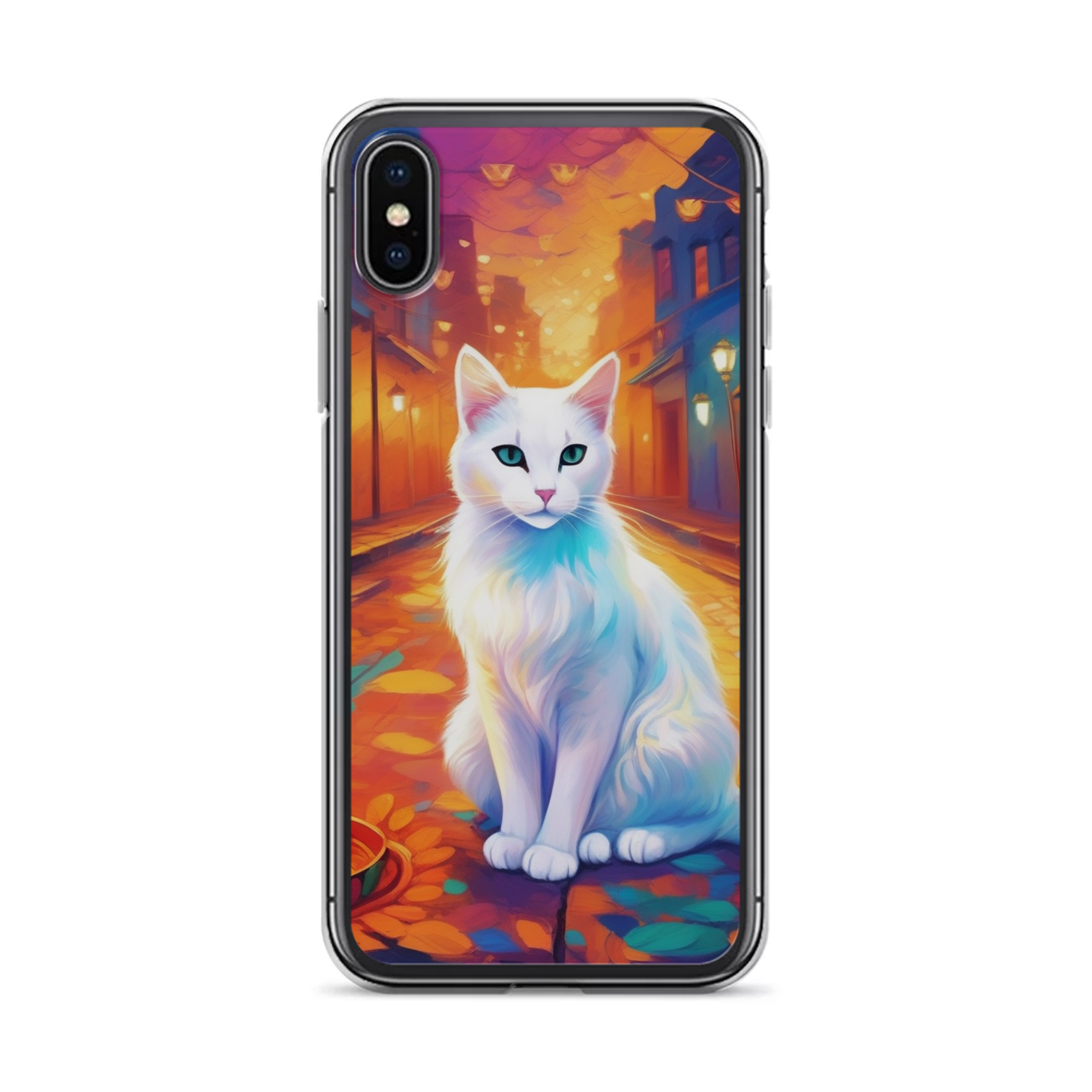 PugMug Custom White Companion Cat iPhone Case