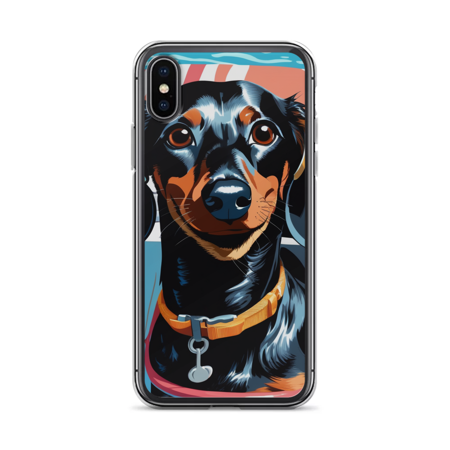 PugMug Custom Black Dachshund iPhone Case