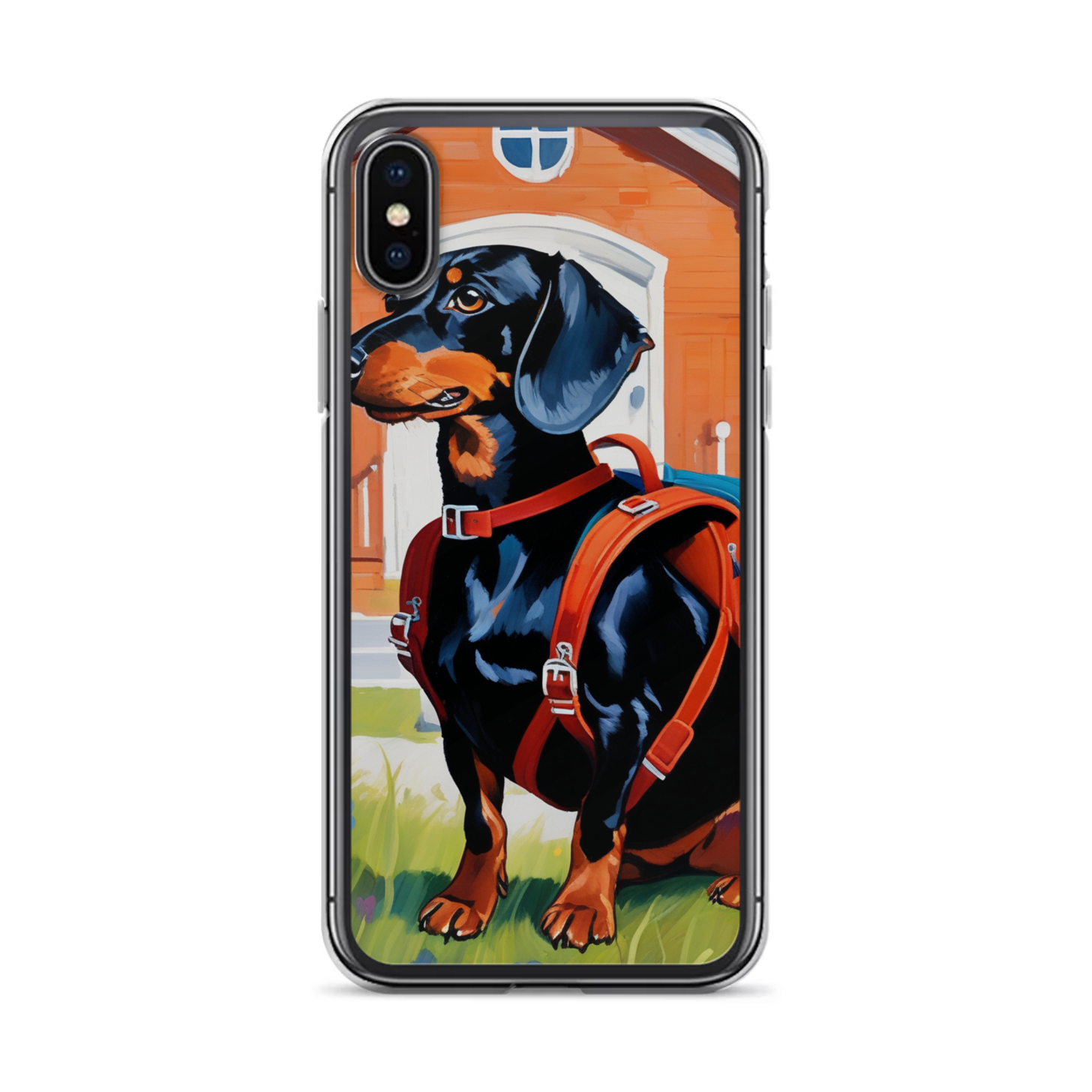 PugMug Custom Black Dachshund iPhone Case