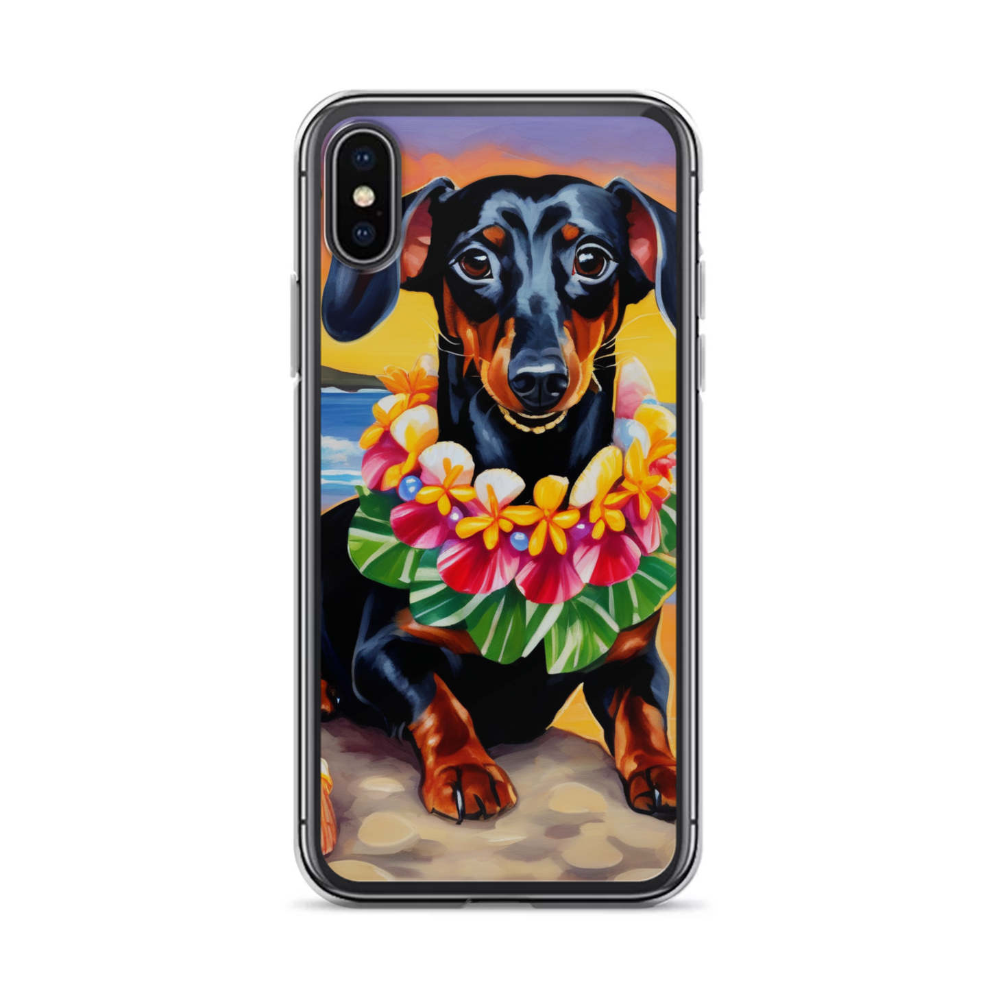 PugMug Custom Black Dachshund iPhone Case