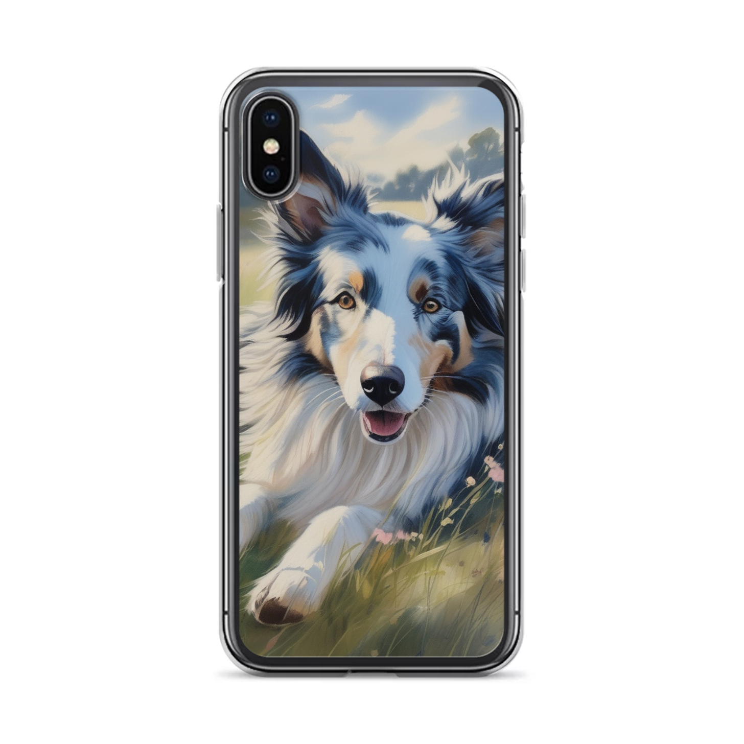 PugMug Custom Blue Merle Border Collie iPhone Case