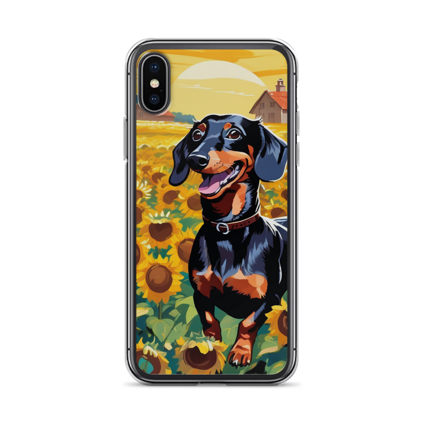 PugMug Custom Black Dachshund iPhone Case