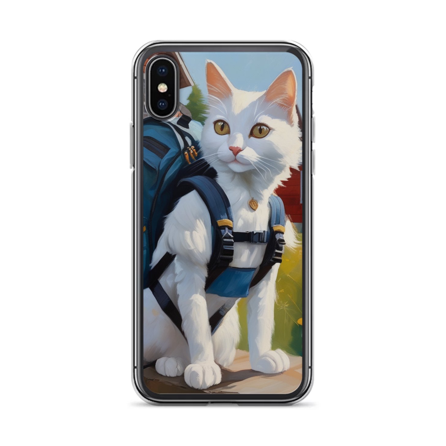 PugMug Custom White Companion Cat iPhone Case