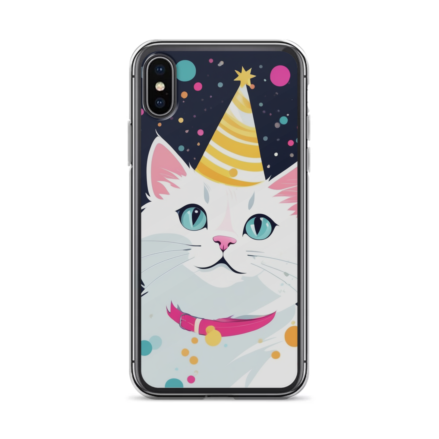 PugMug Custom White Companion Cat iPhone Case