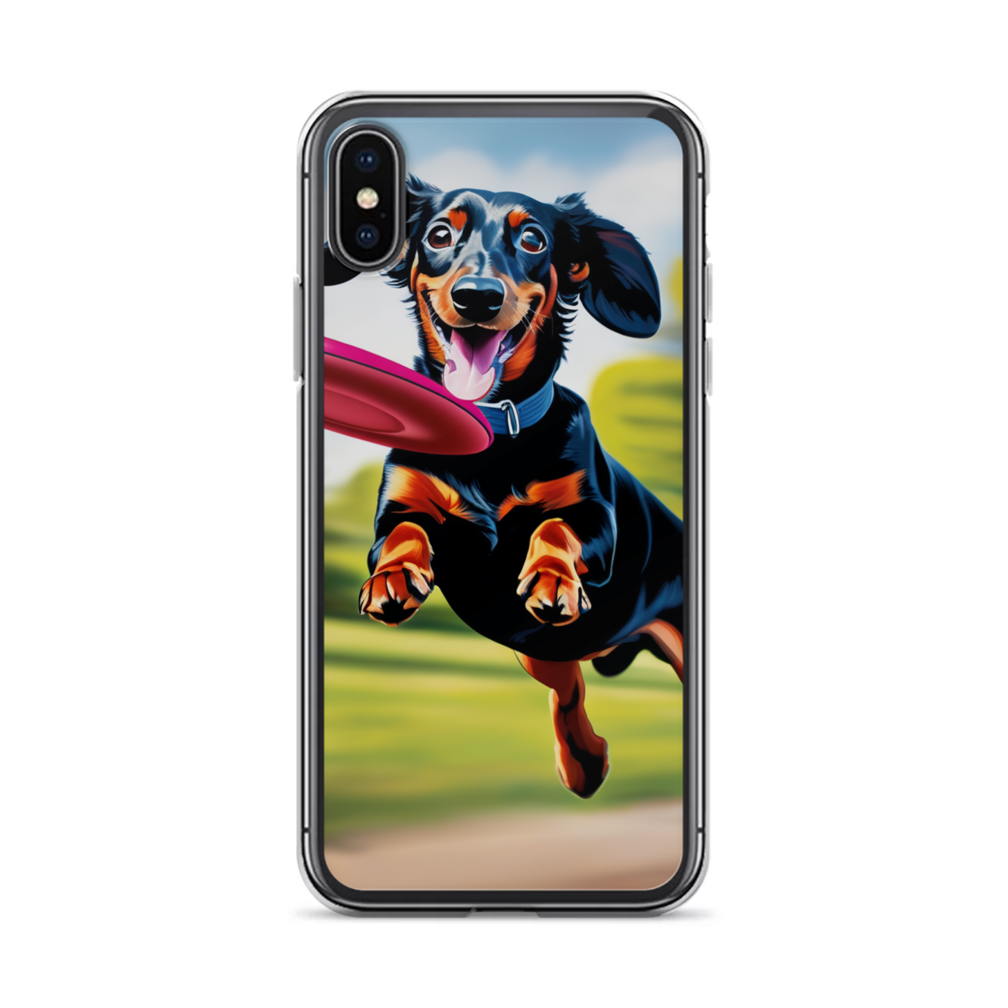 PugMug Custom Black Dachshund iPhone Case