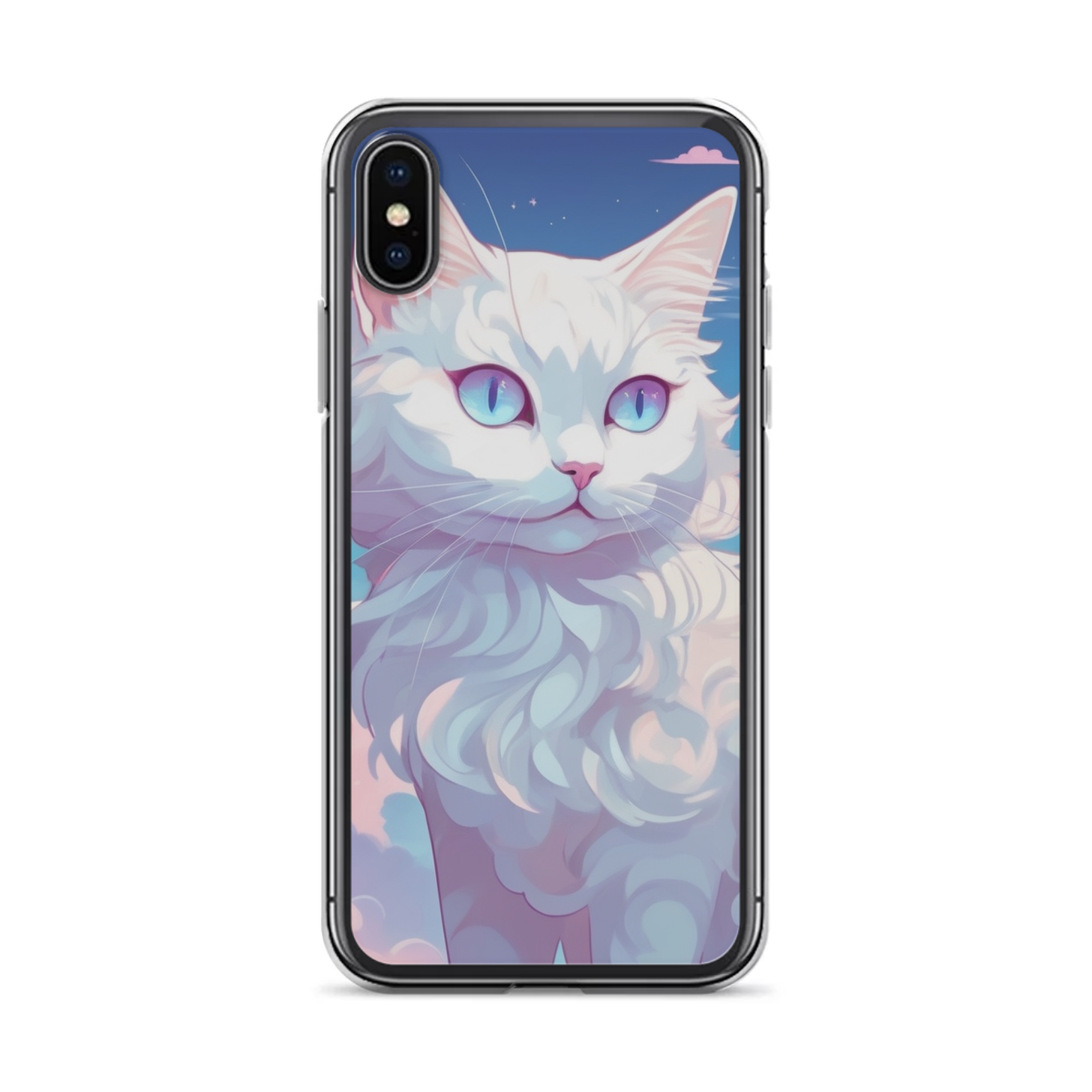 PugMug Custom White Companion Cat iPhone Case