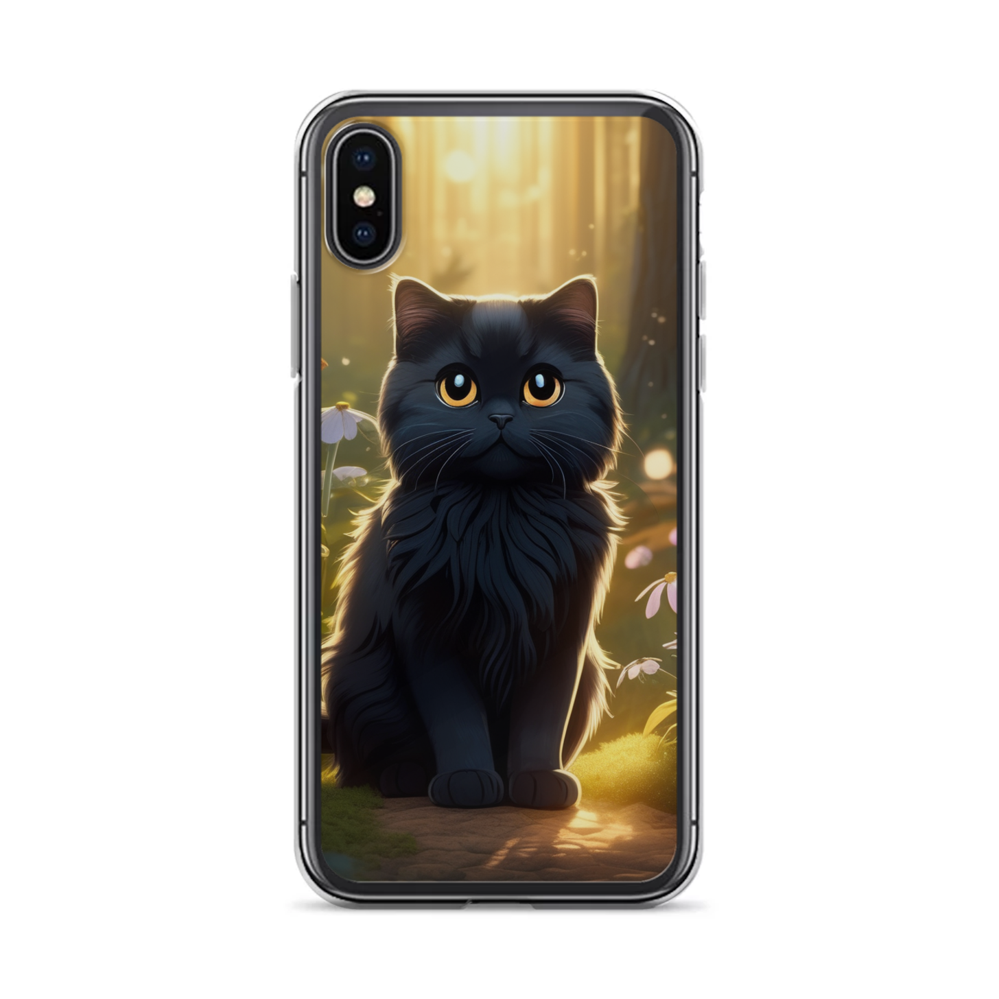 PugMug Custom Black Scottish Fold Cat iPhone Case