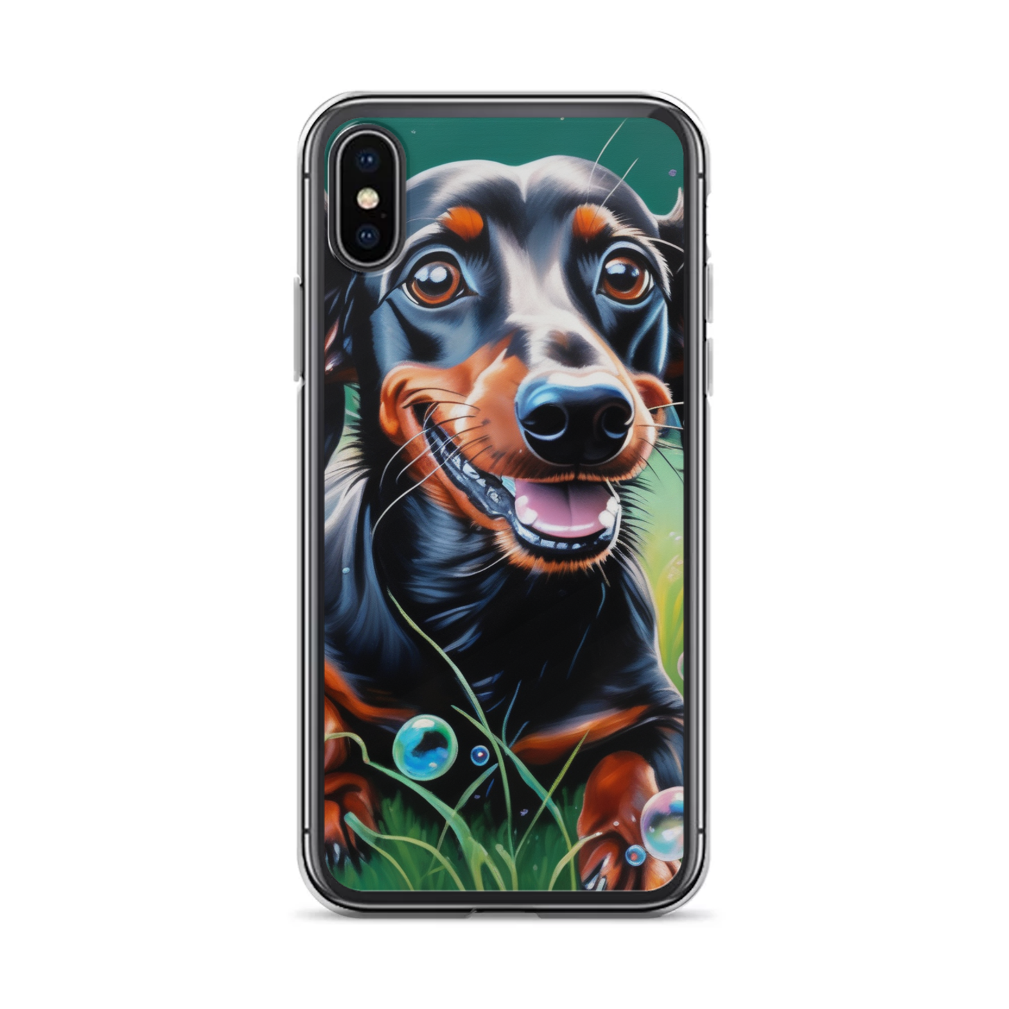 PugMug Custom Black Dachshund iPhone Case
