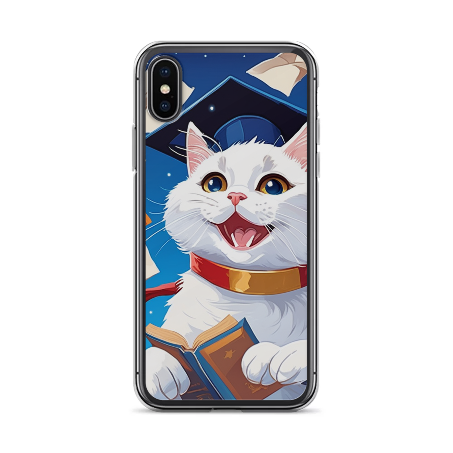 PugMug Custom White Companion Cat iPhone Case