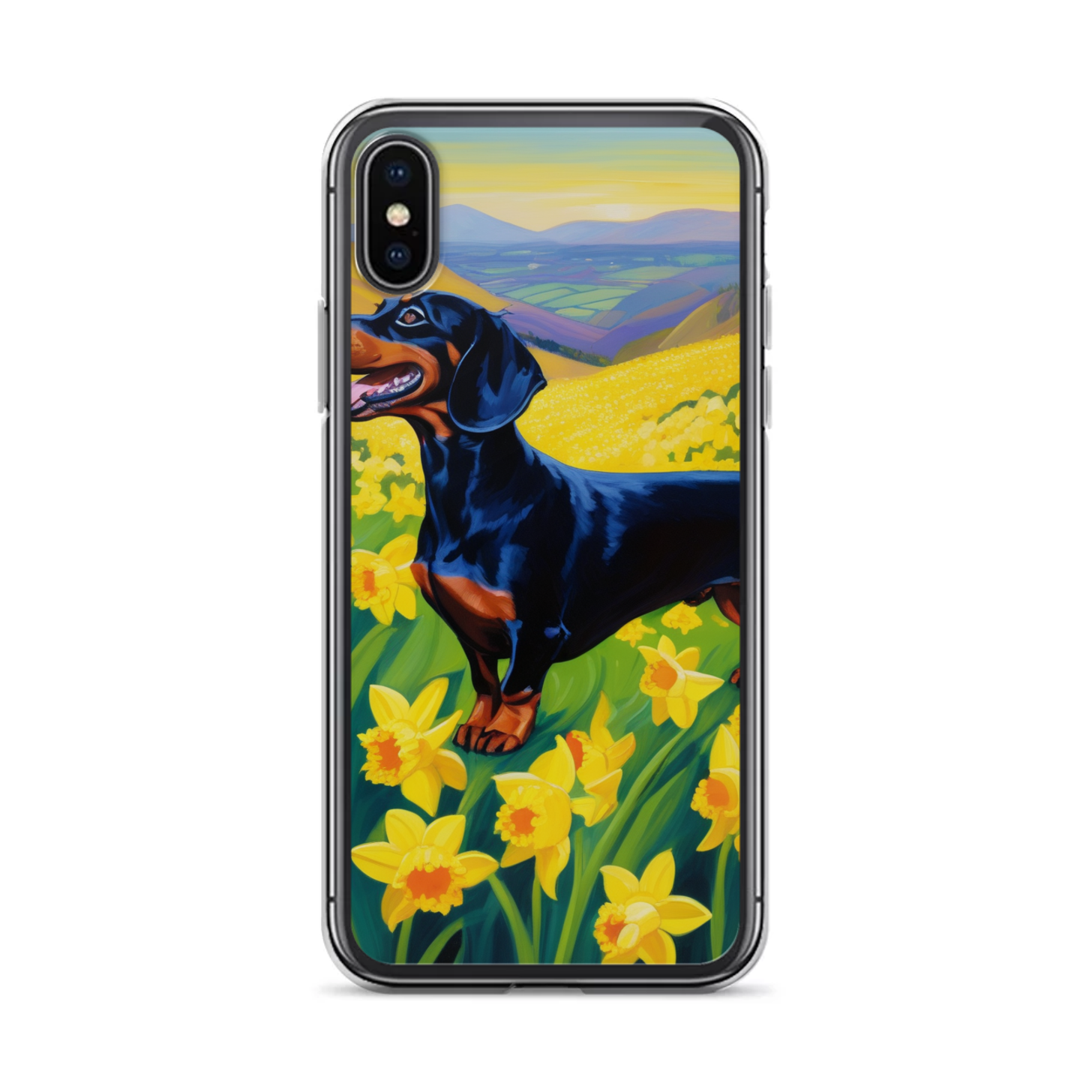 PugMug Custom Black Dachshund iPhone Case