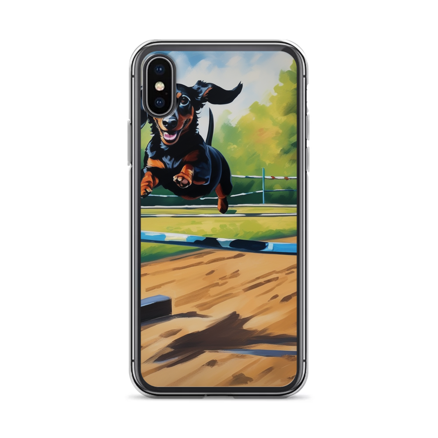 PugMug Custom Black Dachshund iPhone Case