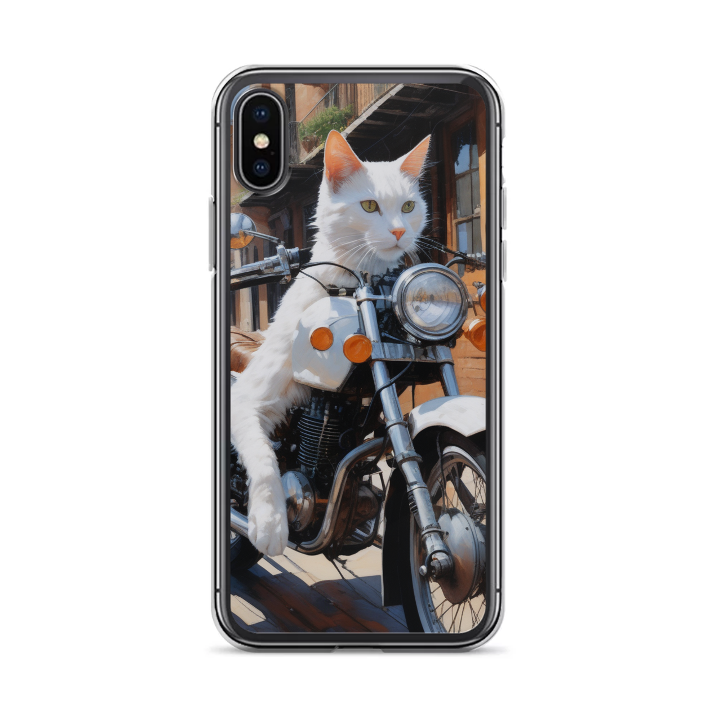 PugMug Custom White Companion Cat iPhone Case
