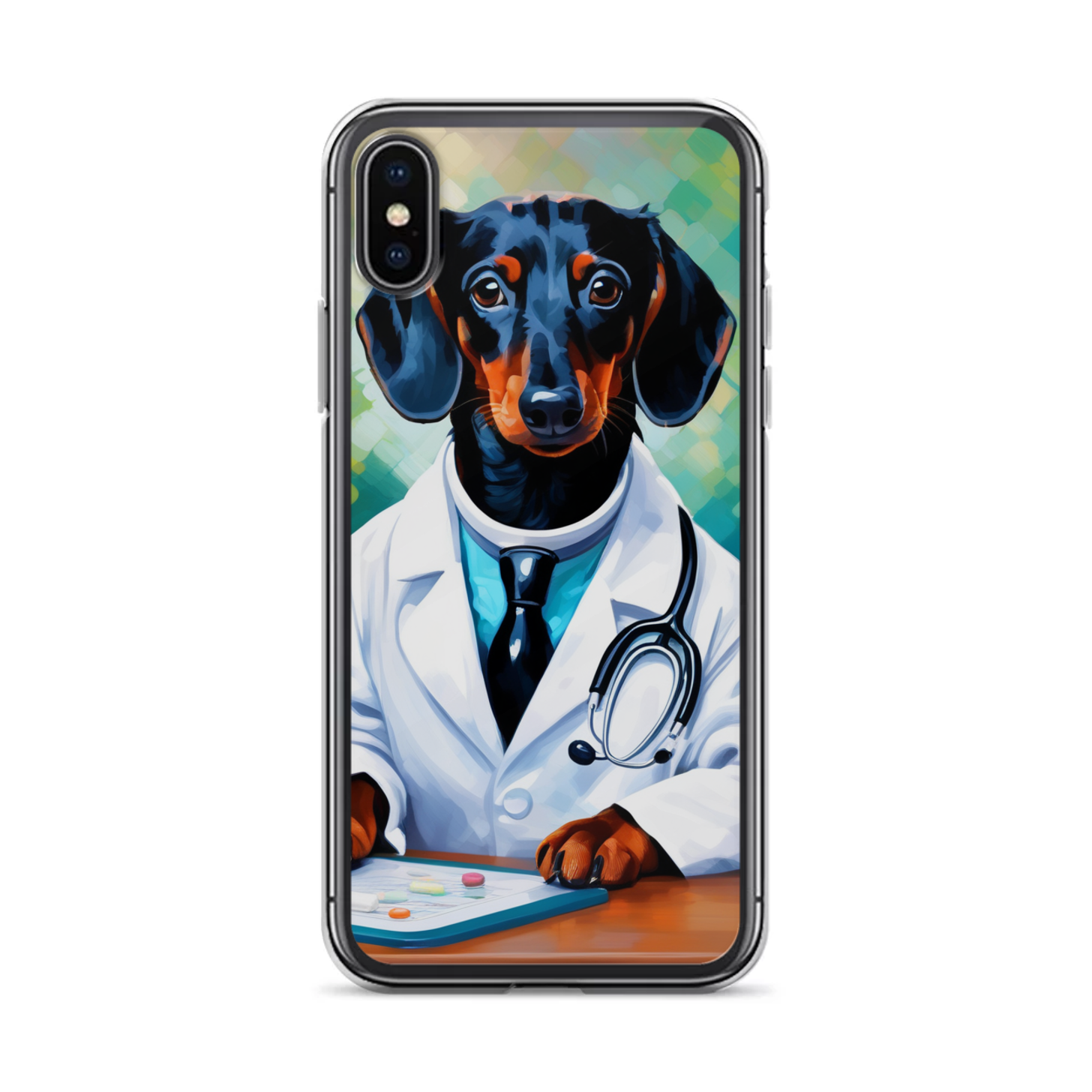 PugMug Custom Black Dachshund iPhone Case