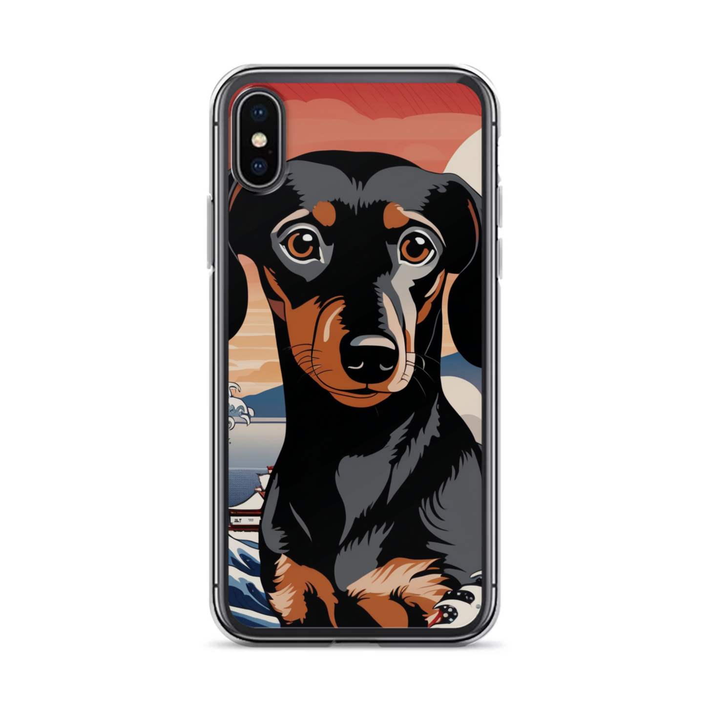 PugMug Custom Black Dachshund iPhone Case