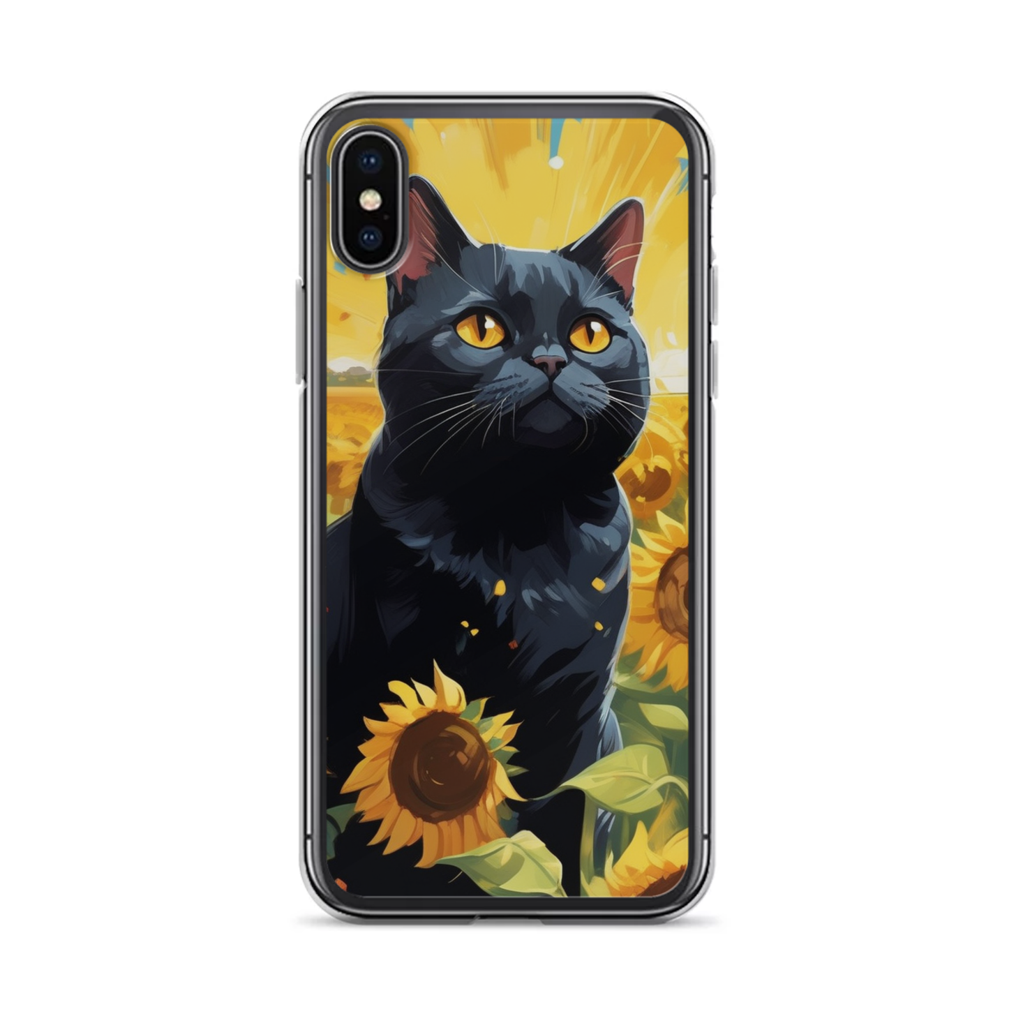 PugMug Custom Black British Shorthair Cat iPhone Case