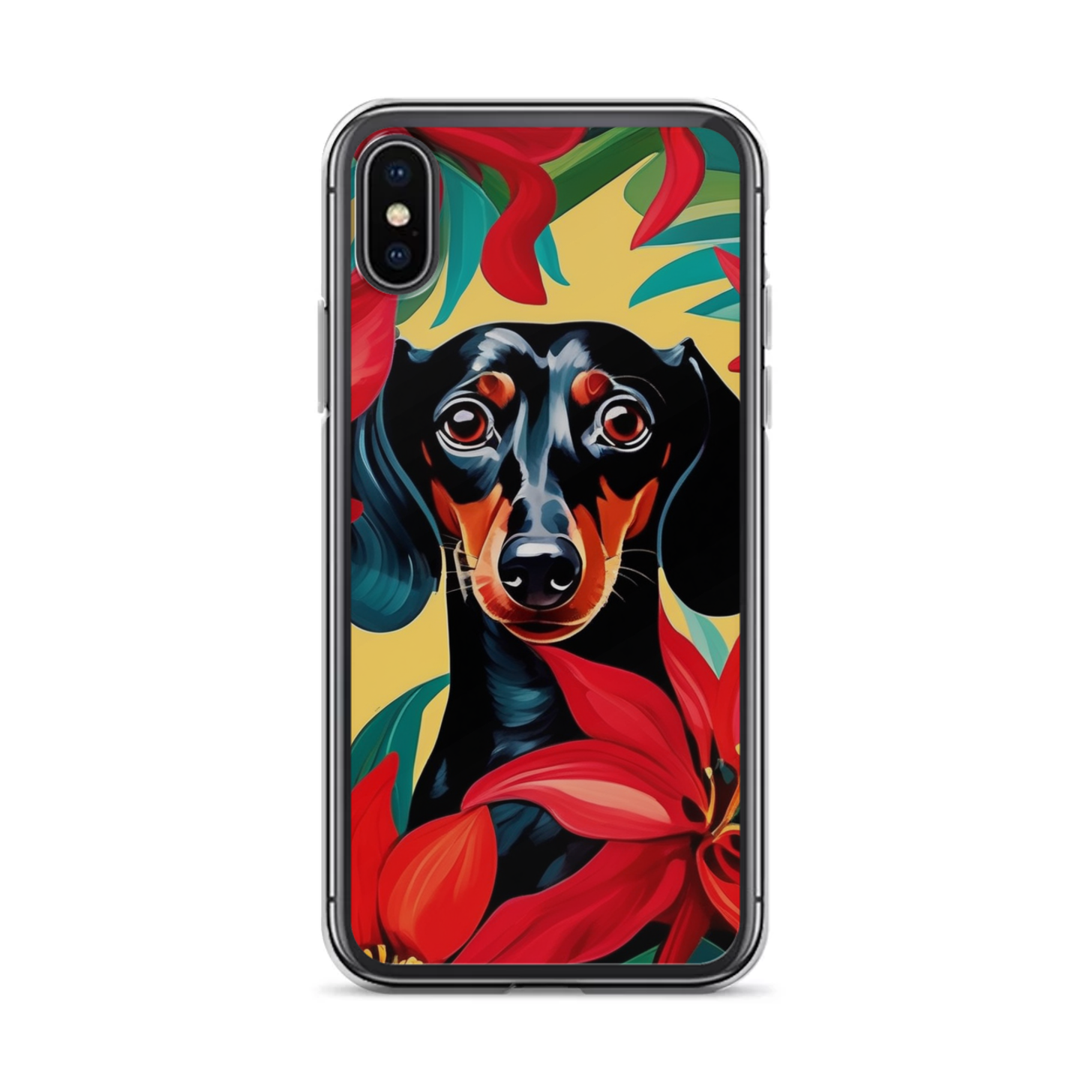 PugMug Custom Black Dachshund iPhone Case