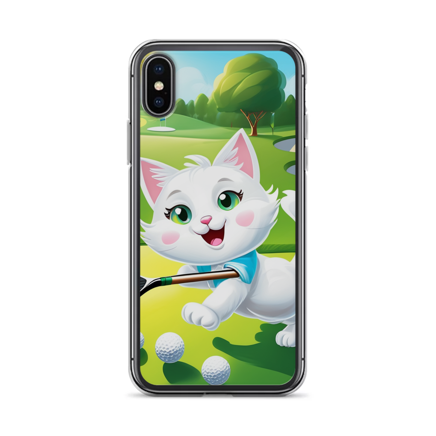 PugMug Custom White Companion Cat iPhone Case