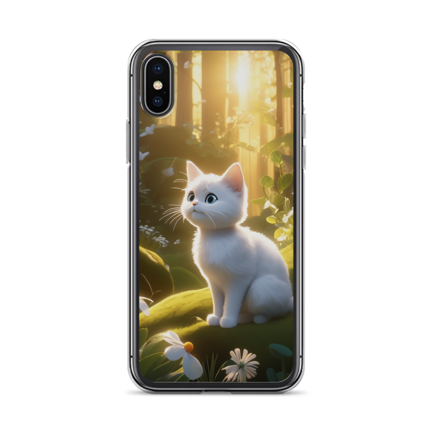 PugMug Custom White Companion Cat iPhone Case