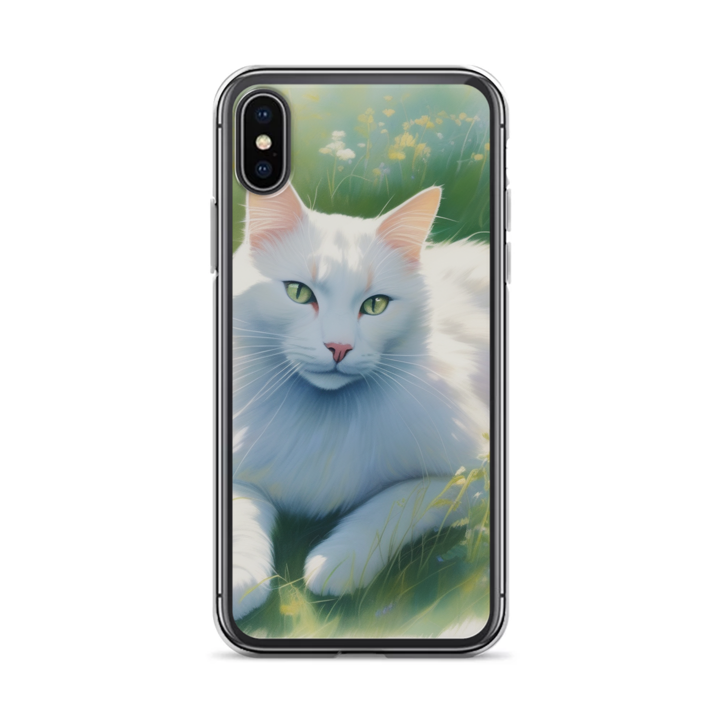 PugMug Custom White Companion Cat iPhone Case
