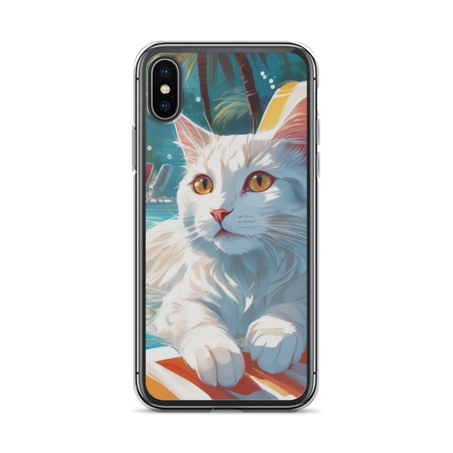 PugMug Custom White Companion Cat iPhone Case