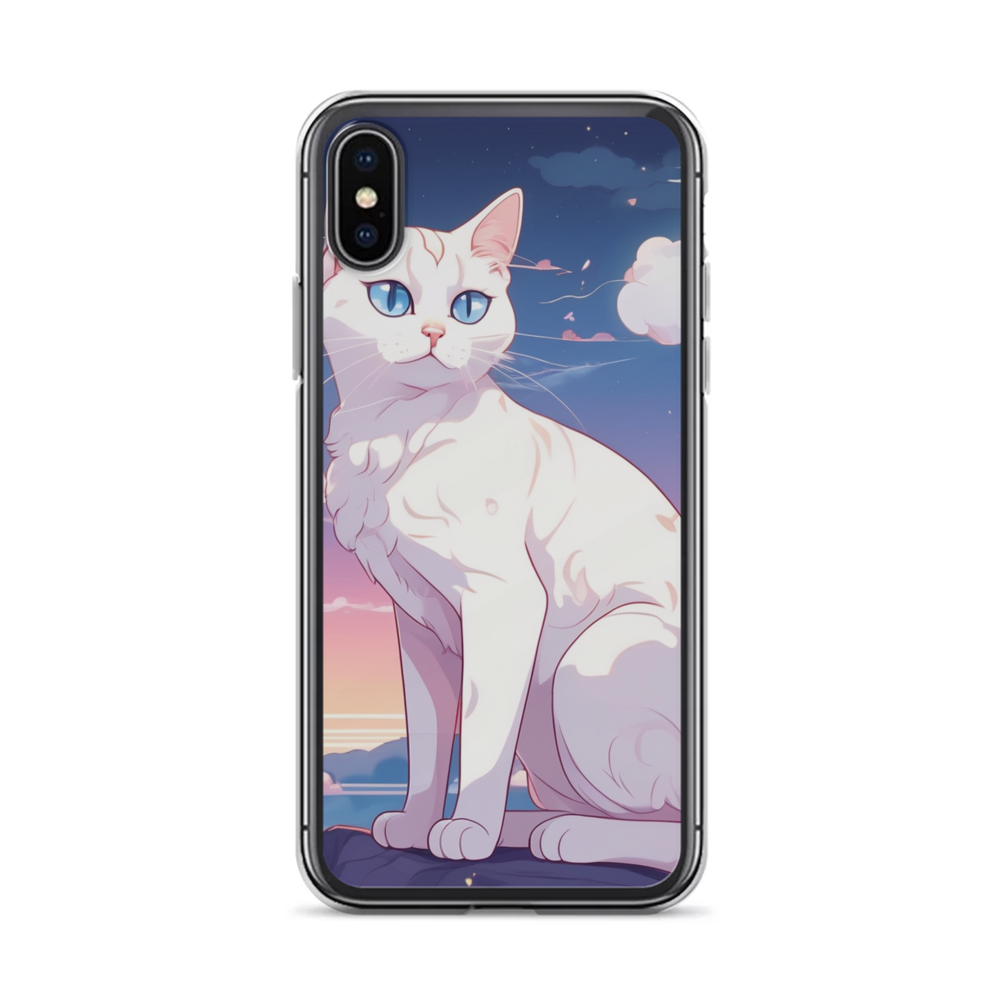 PugMug Custom White Companion Cat iPhone Case