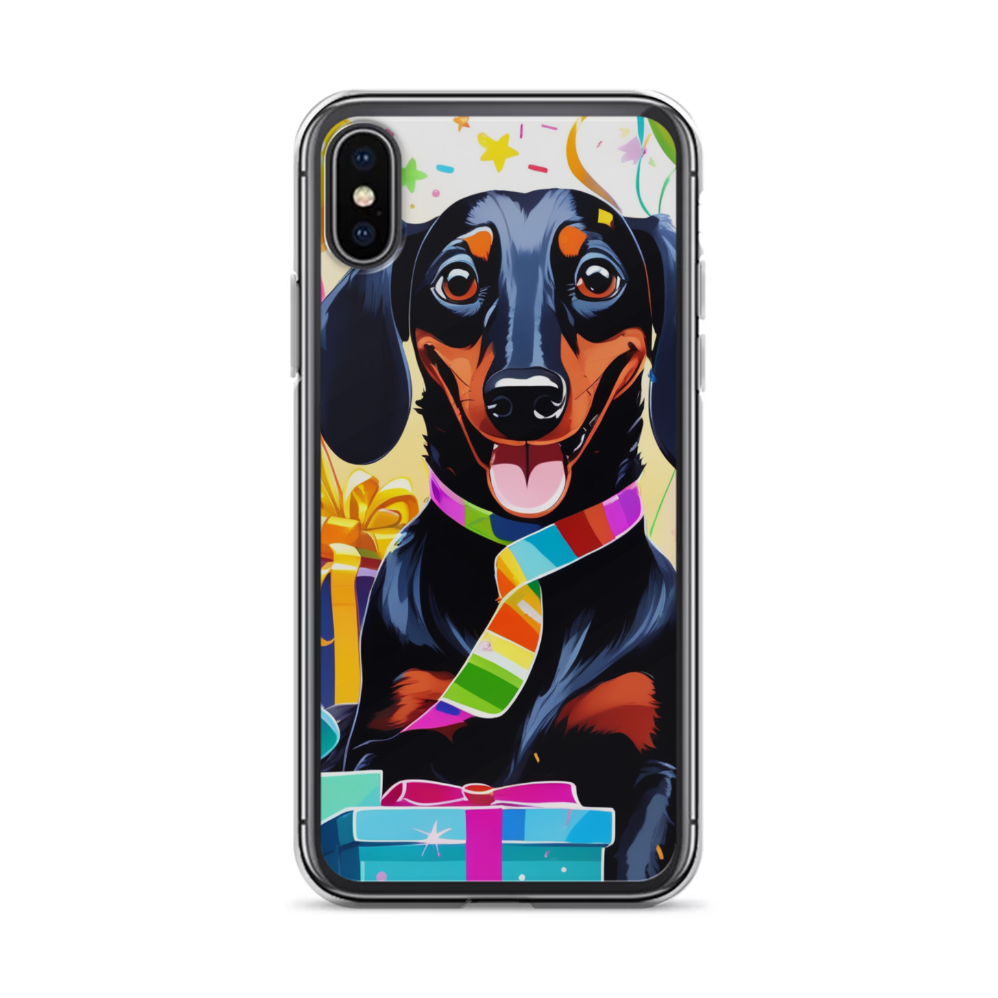 PugMug Custom Black Dachshund iPhone Case